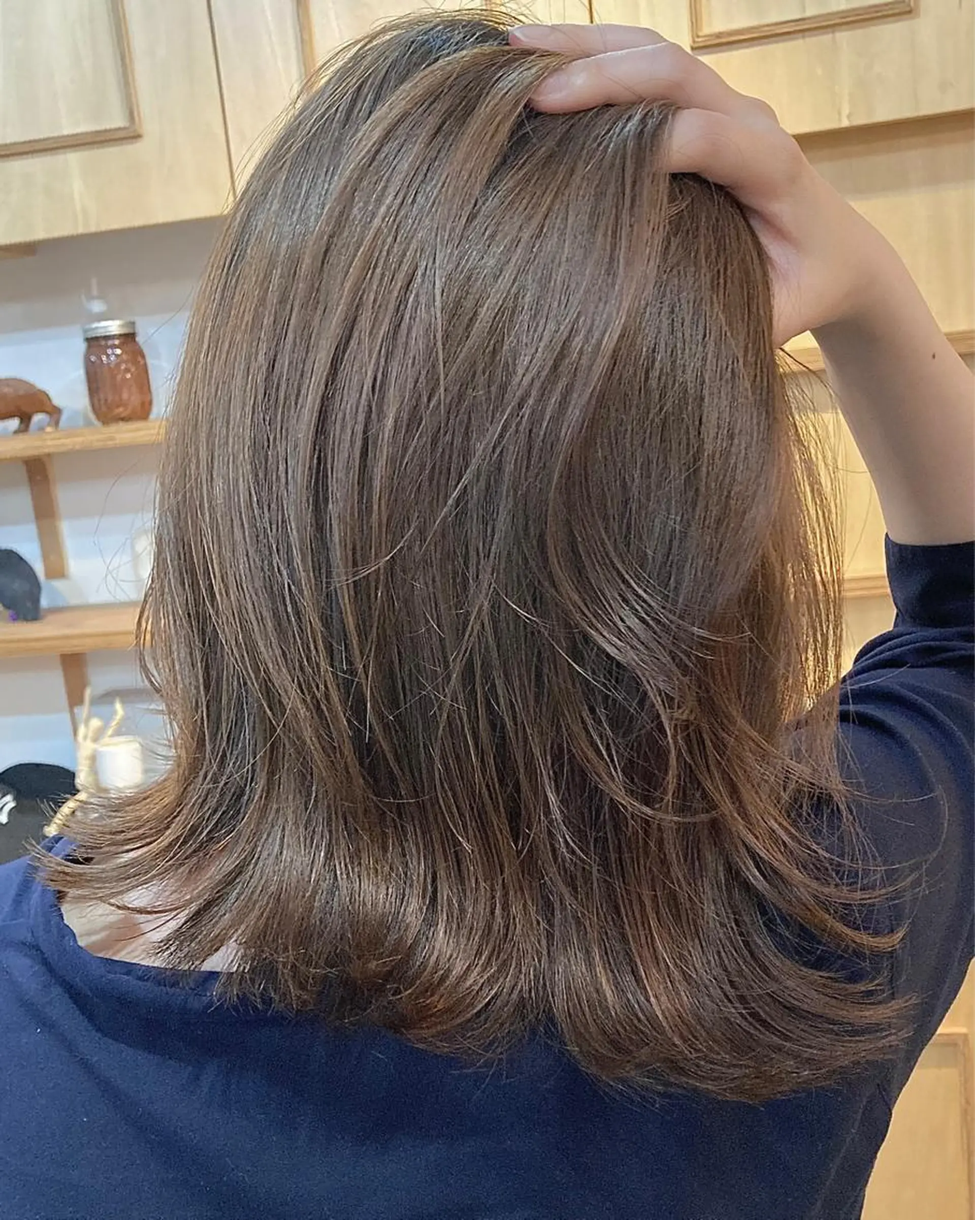 ミディアム 縮毛矯正 roka ノゾミのヘアスタイル