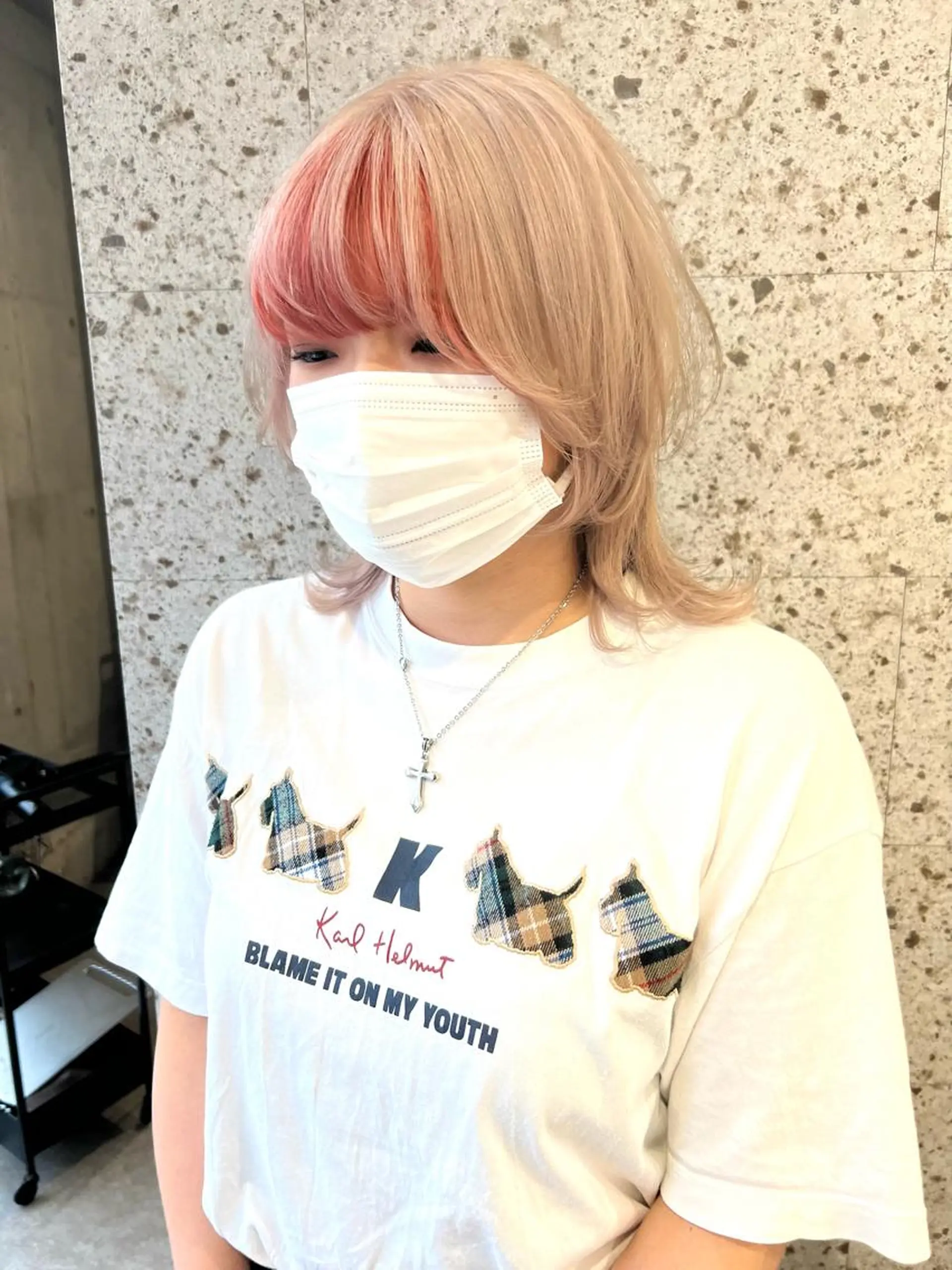 ミディアム カラー バレイヤージュ ブリーチ ケアブリーチ ハイライトカラー インナーカラー ヘアカラー トリートメント lani 天神大名/ブリーチのヘアスタイル