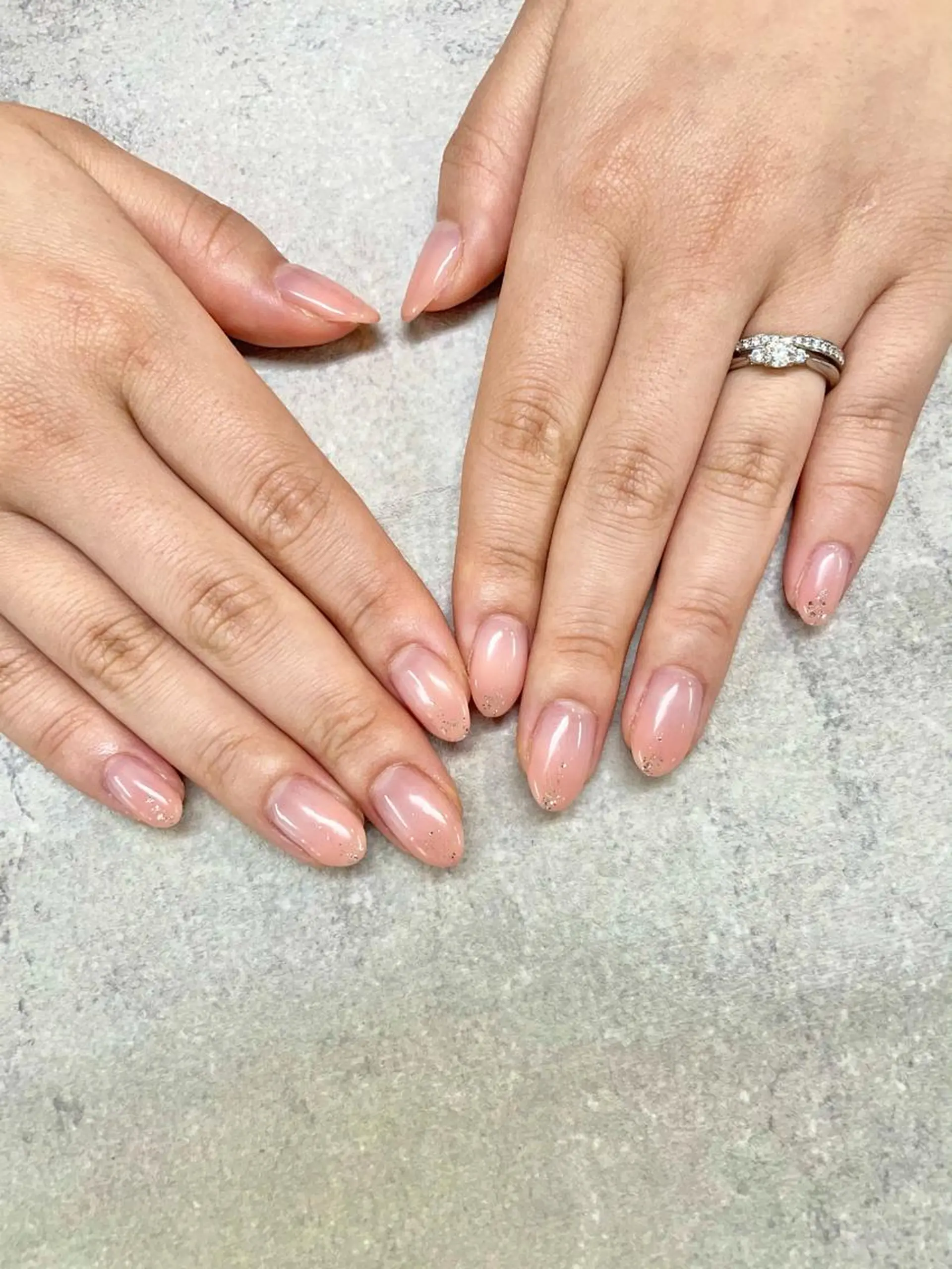ネイル アートネイル イースター フレンチネイル ジェルネイル ガラスフレンチ ハンドネイル .N YUKIのネイルデザイン