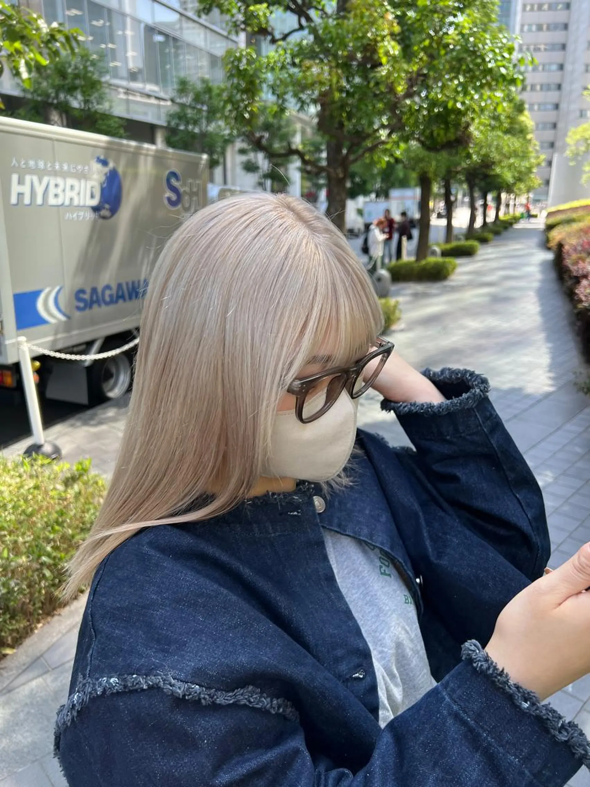 カラー ベージュカラー ブリーチ ブロンド ブロンドベージュ beleefric 🩵黒木芽衣のヘアスタイル