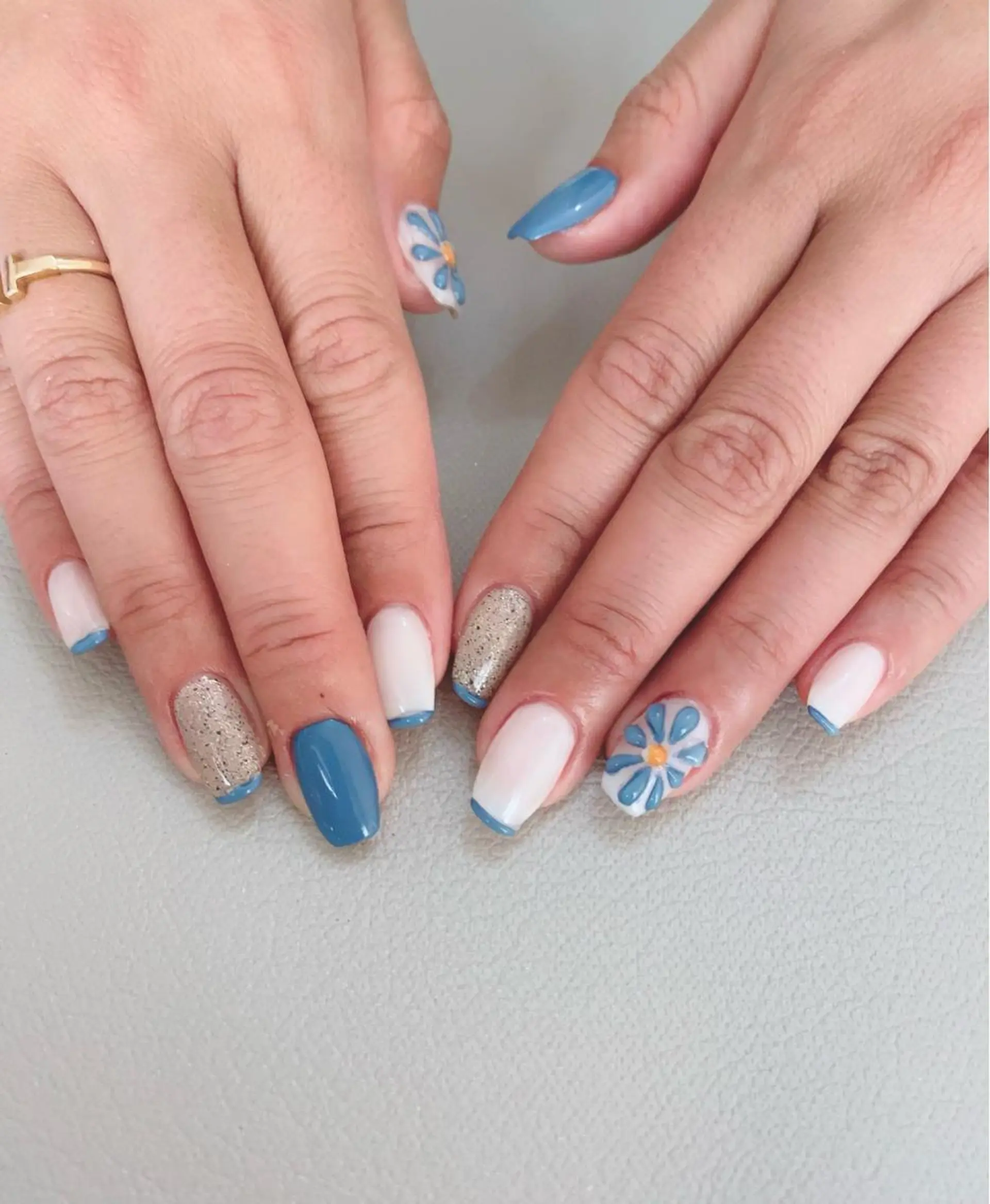 セミロング ハンドネイル cattleya nailのネイルデザイン