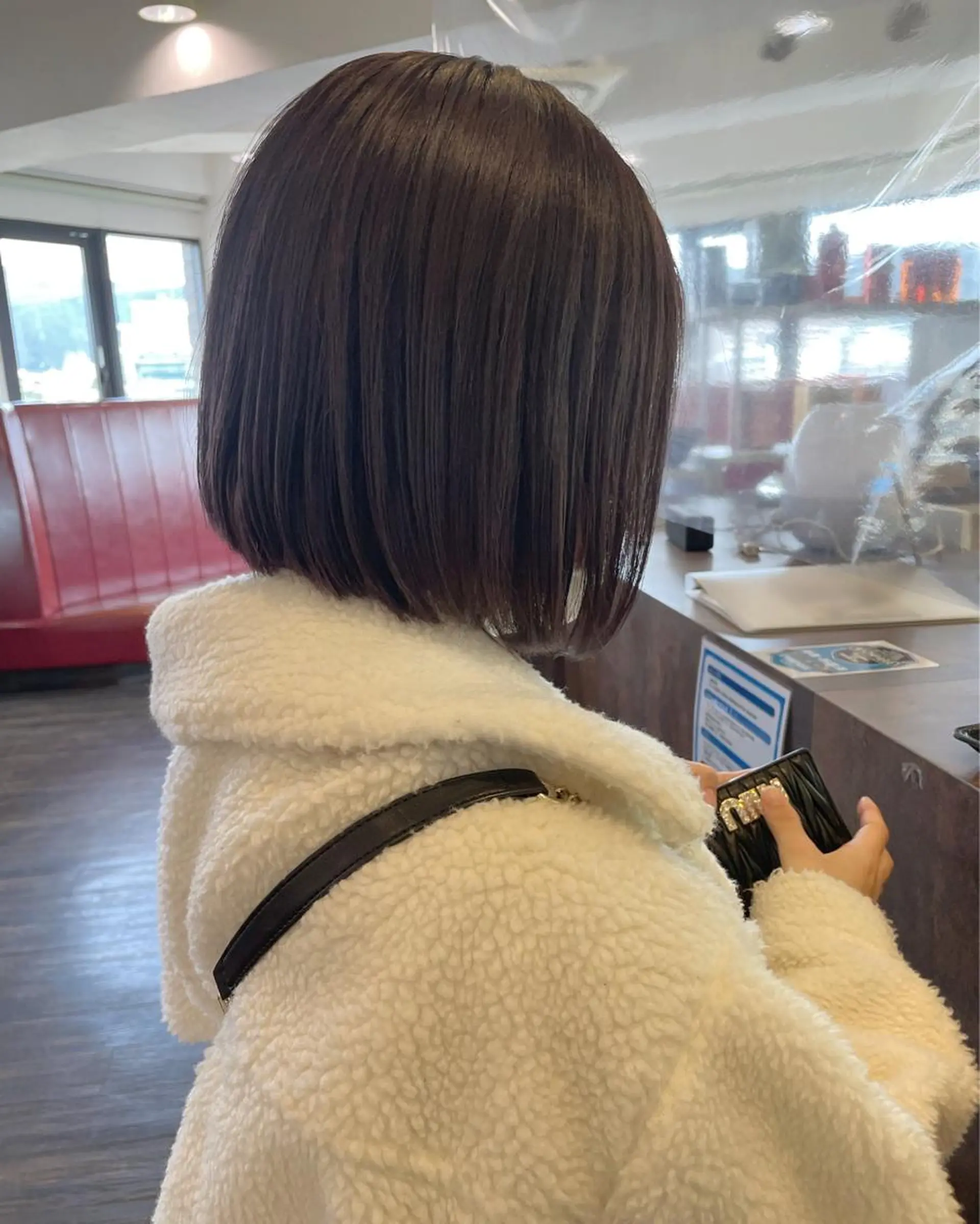 ミディアム カラー ヘアアレンジ カット ヘアカラー トリートメント 徳永 実沙のヘアスタイル