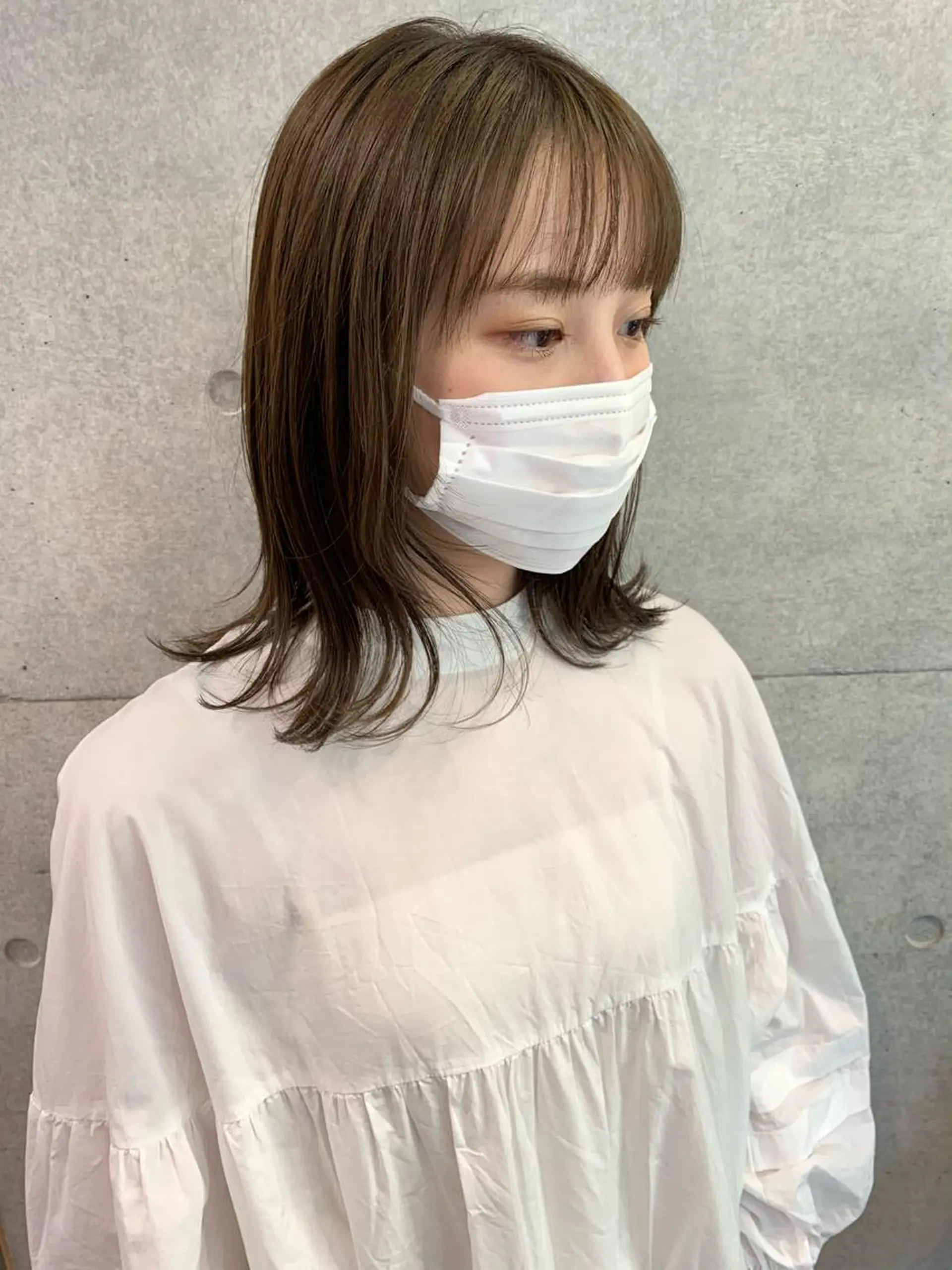 ミディアム カット ヘアカラー トリートメント オシャレ髪✔️ 店長オオキアキヒロのヘアスタイル