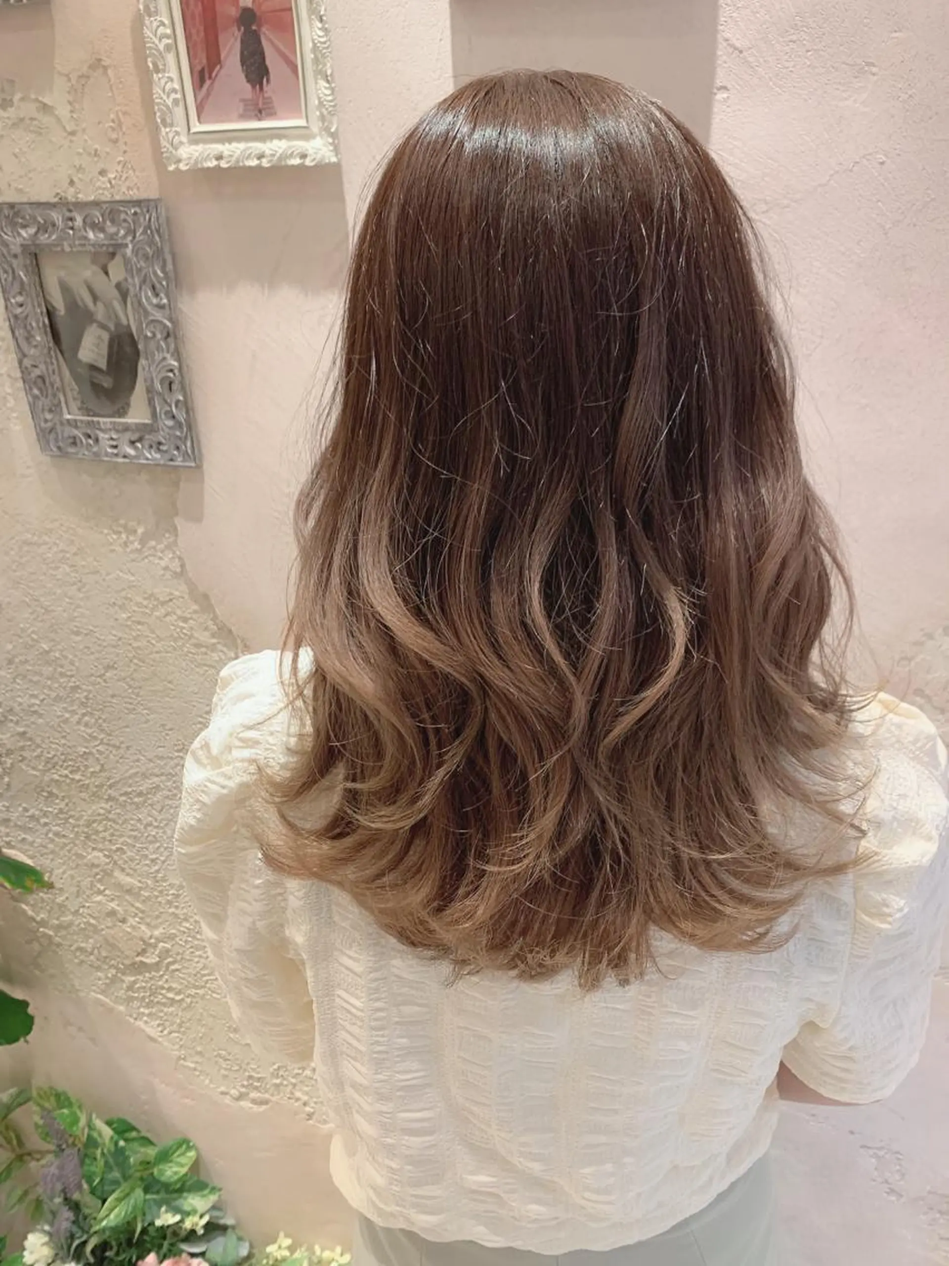 セミロング カラー カット ヘアカラー トリートメント レイヤーカット/ 顔周り 五島巨幹のヘアスタイル