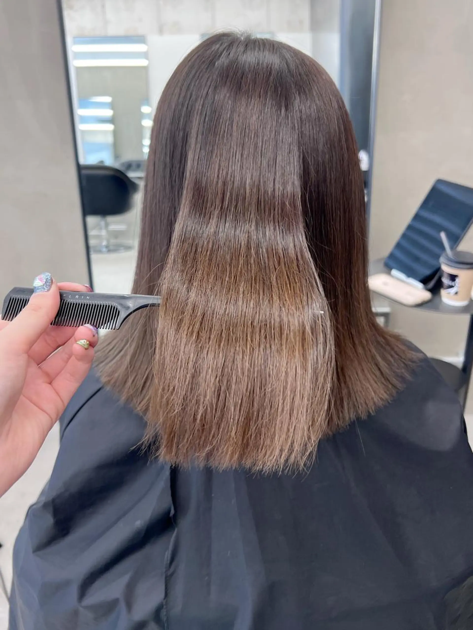 ミディアム カラー カット ヘアカラー トリートメント kimika🥑 メンズ/髪質改善のヘアスタイル