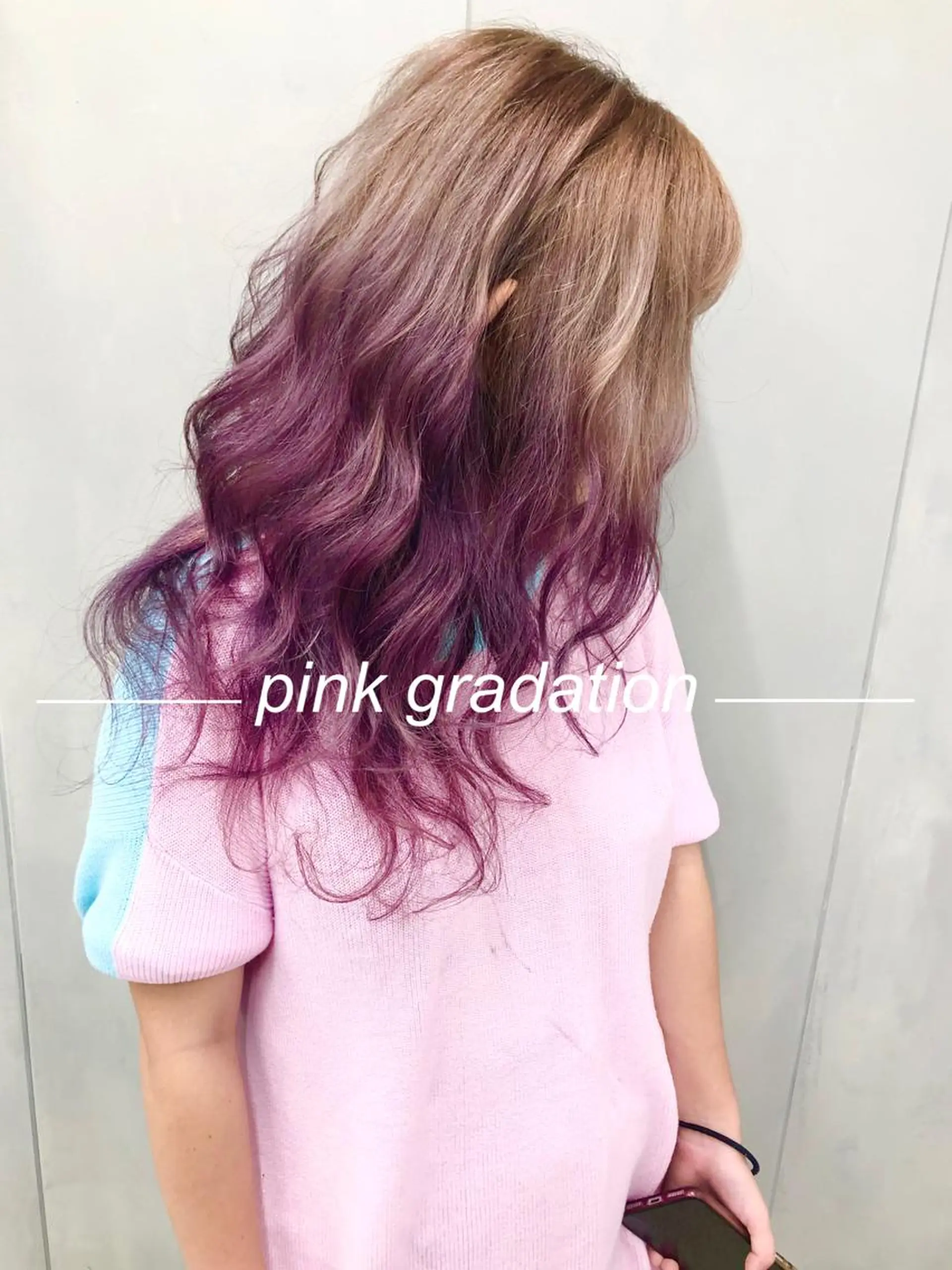 セミロング カラー グラデーションカラー ハイトーンカラー ピンクカラー ヘアカラー 透明感カラー YOSHIMURA★のヘアスタイル