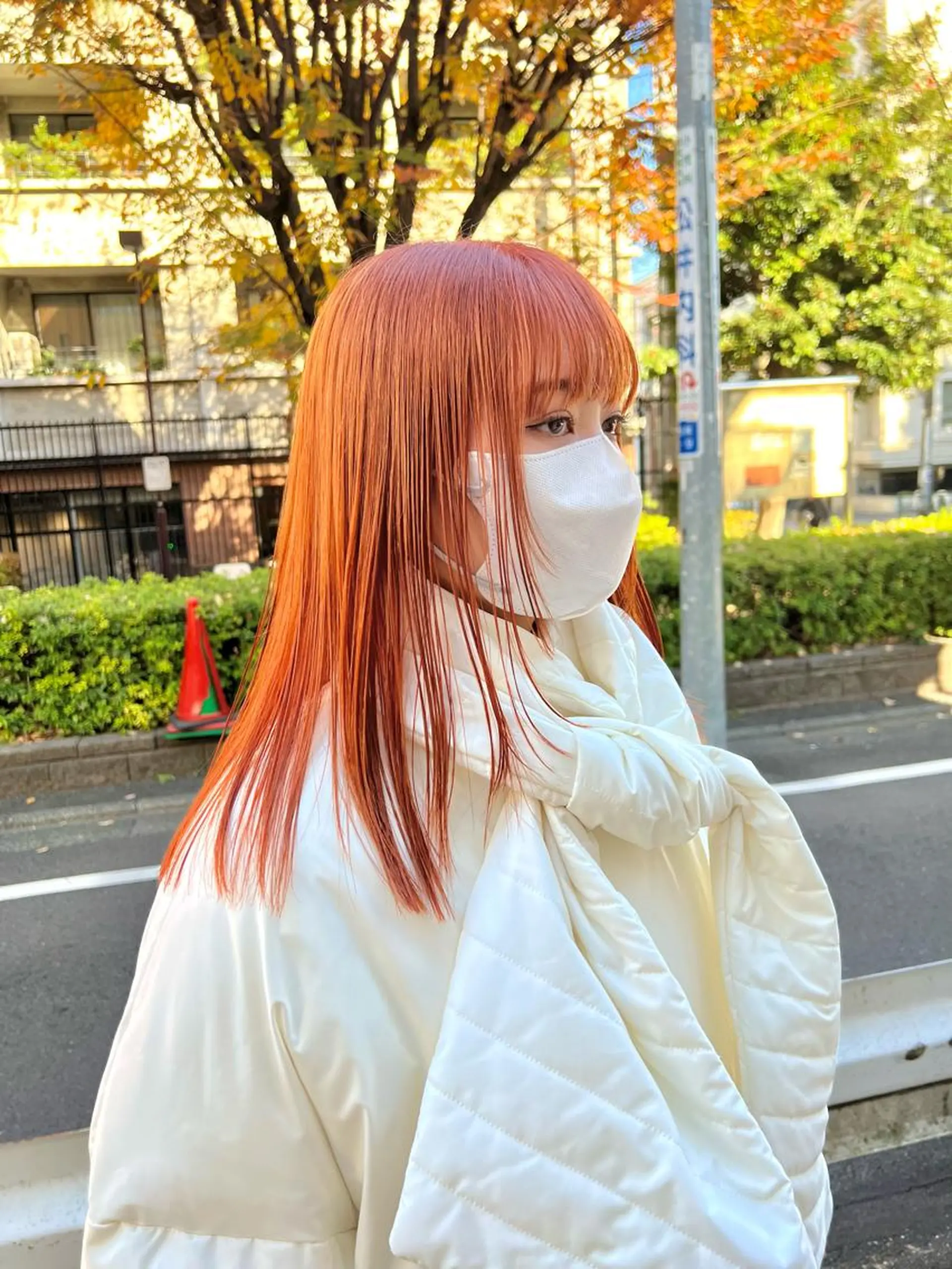 セミロング カラー カット ヘアカラー 木村陸弥 透明感/赤み消しのヘアスタイル