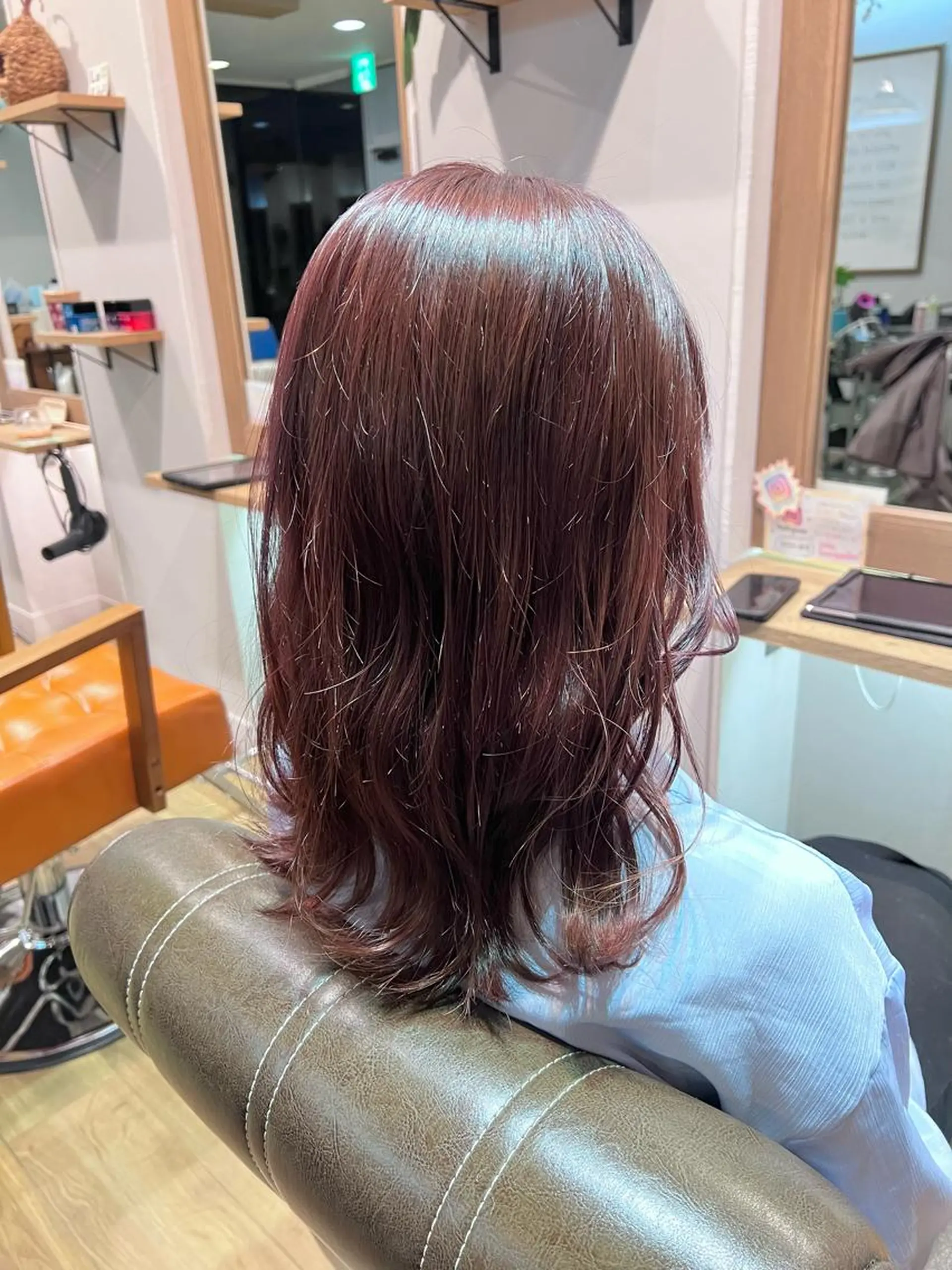ロング カラー ピンクカラー バイオレットカラー ヘアカラー トリートメント ツキダテ ユイのヘアスタイル