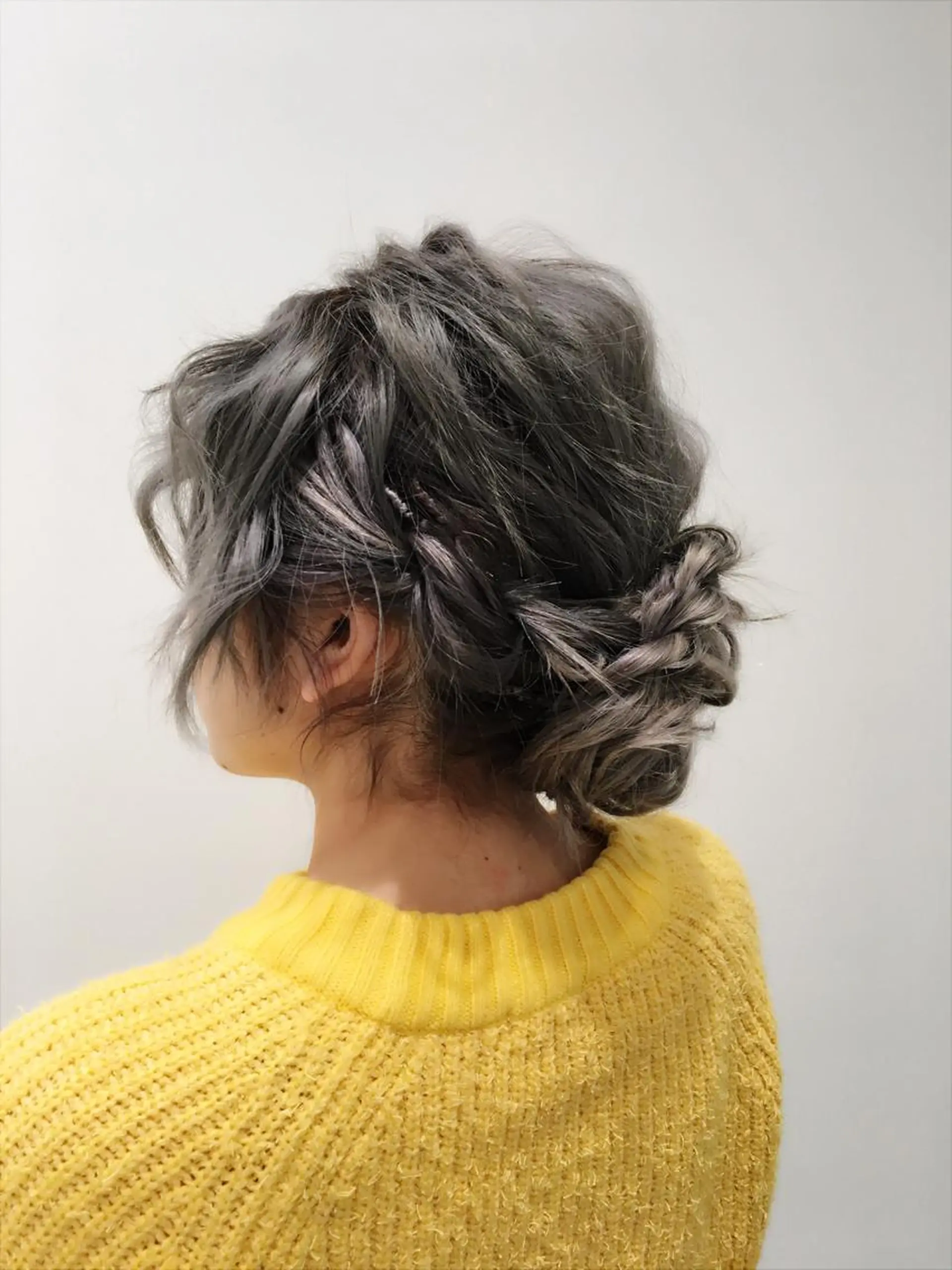 セミロング カラー たなか ちあきのヘアスタイル