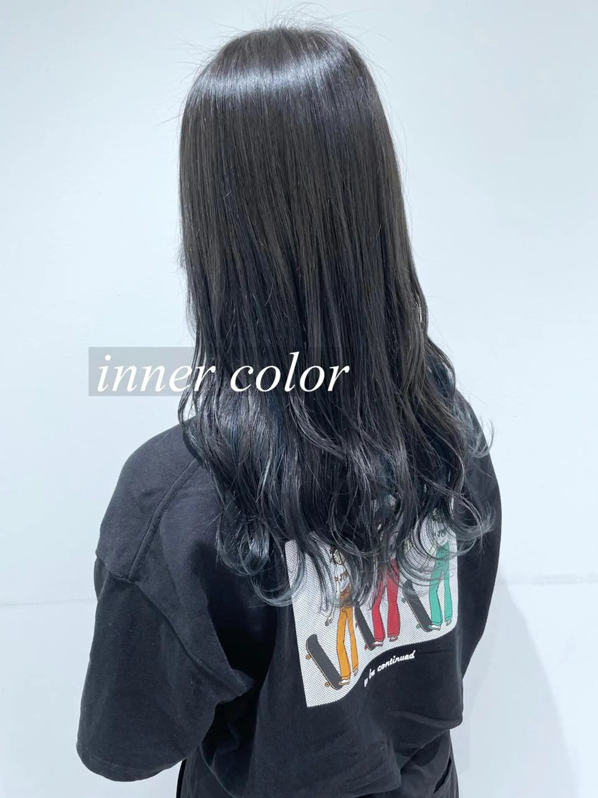 ロング カラー ブリーチ ブルーカラー イルミナカラー カット ヘアカラー トリートメント 【デザインカラー】 粥川佳日望のヘアスタイル
