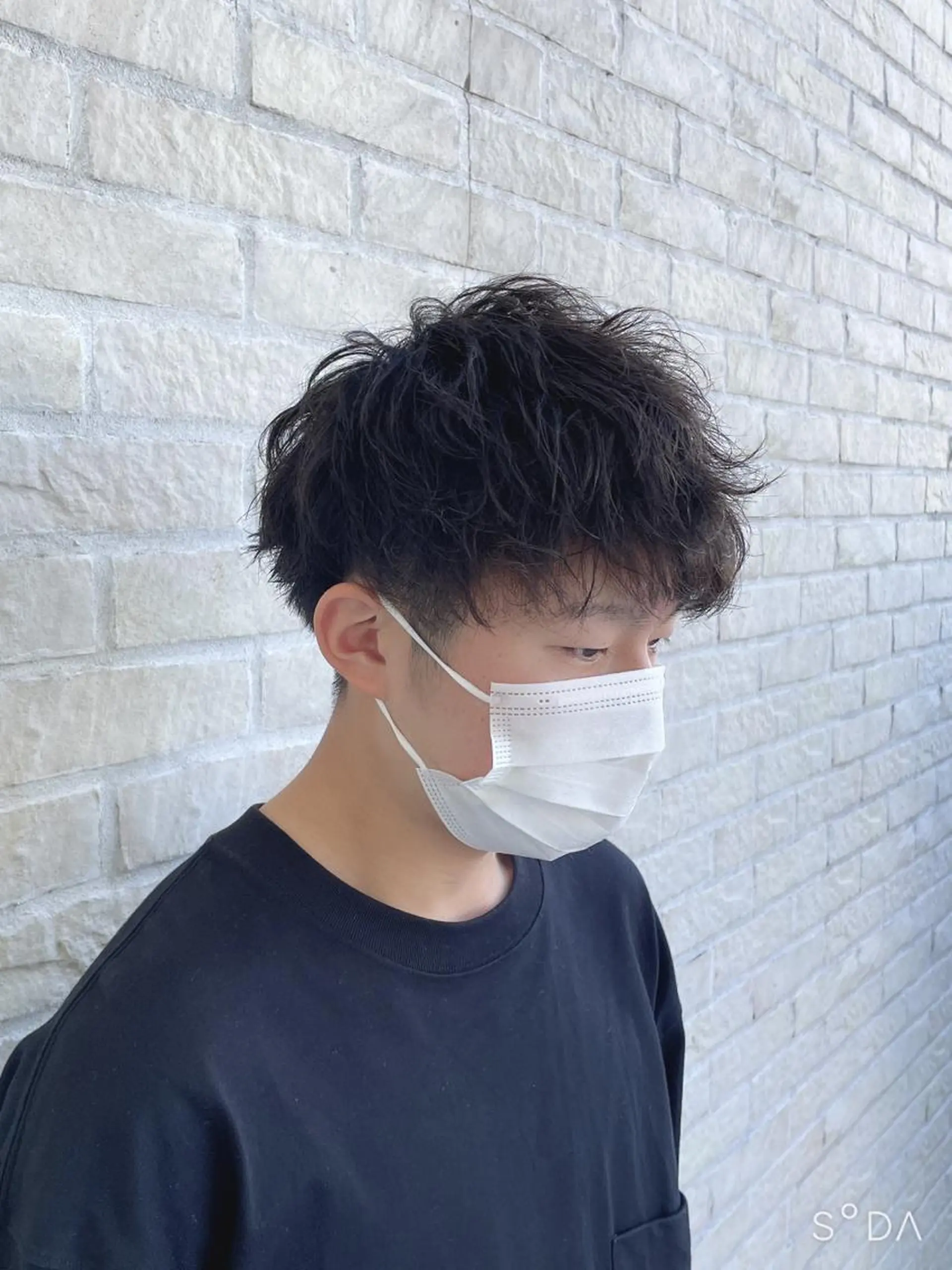 ショート パーマ メンズ 🪞髪質改善カラー× レイヤー河村真聖🪞のヘアスタイル