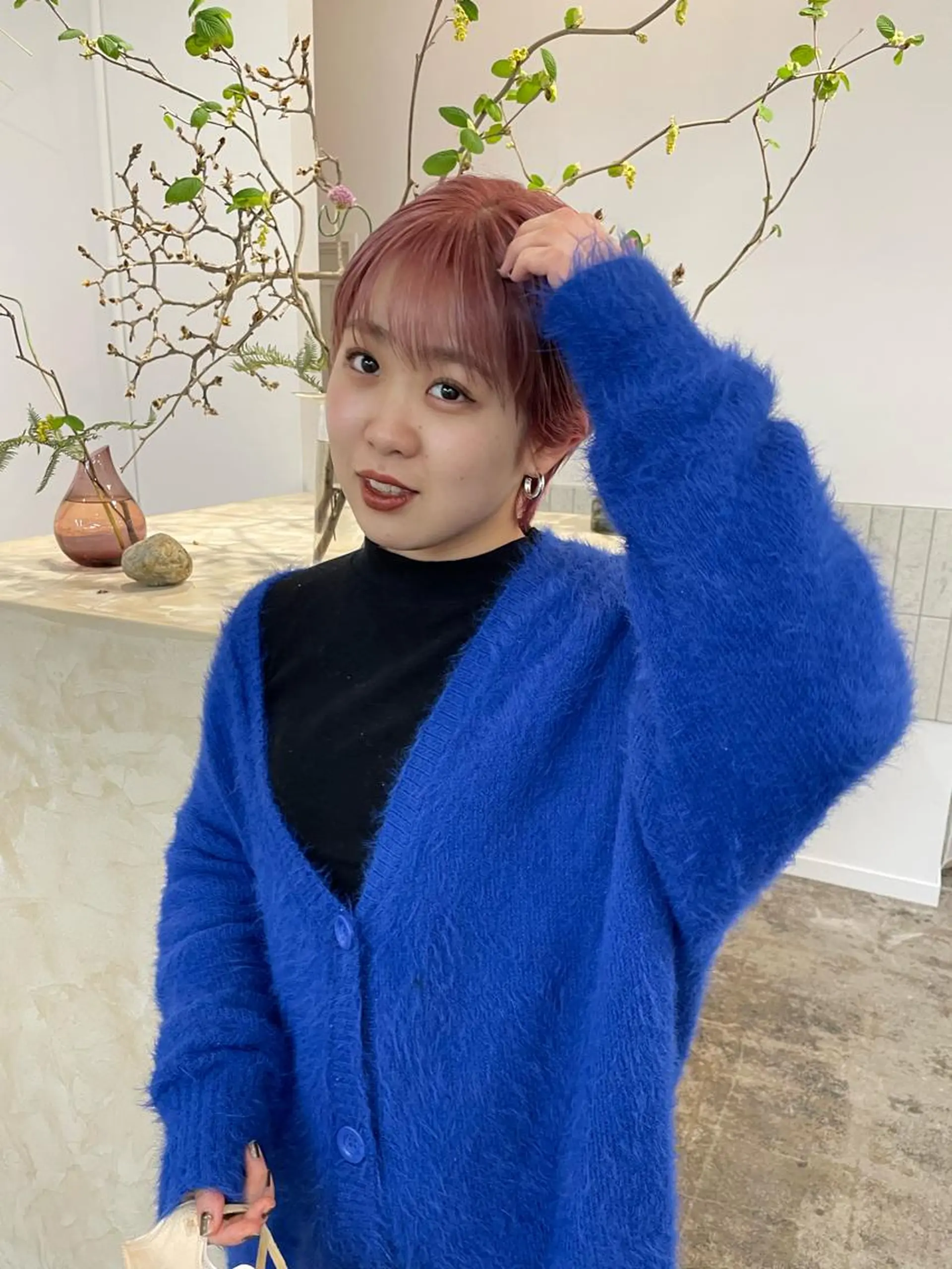 ショート カラー ベージュカラー ピンクカラー ピンクベージュ Terve. おすぎのヘアスタイル