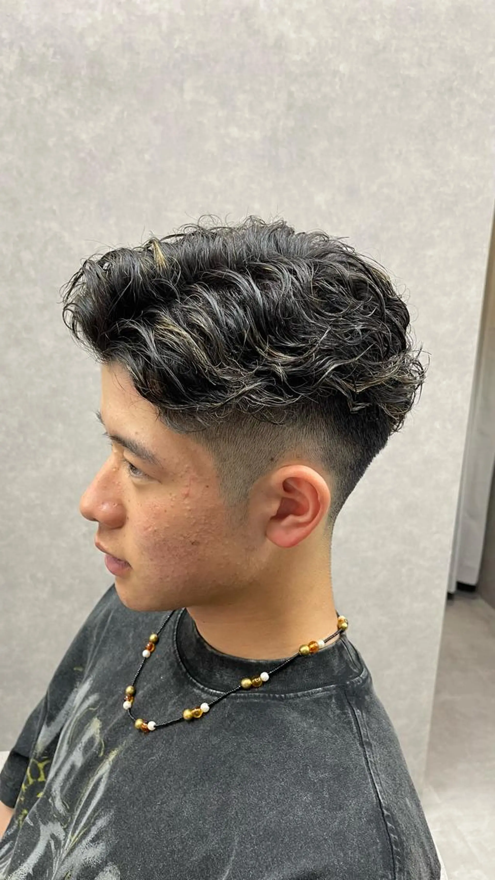 ショート パーマ メンズ メンズパーマ GO TODAYシェアサロン大名店所属・濵武 尚人のヘアスタイル