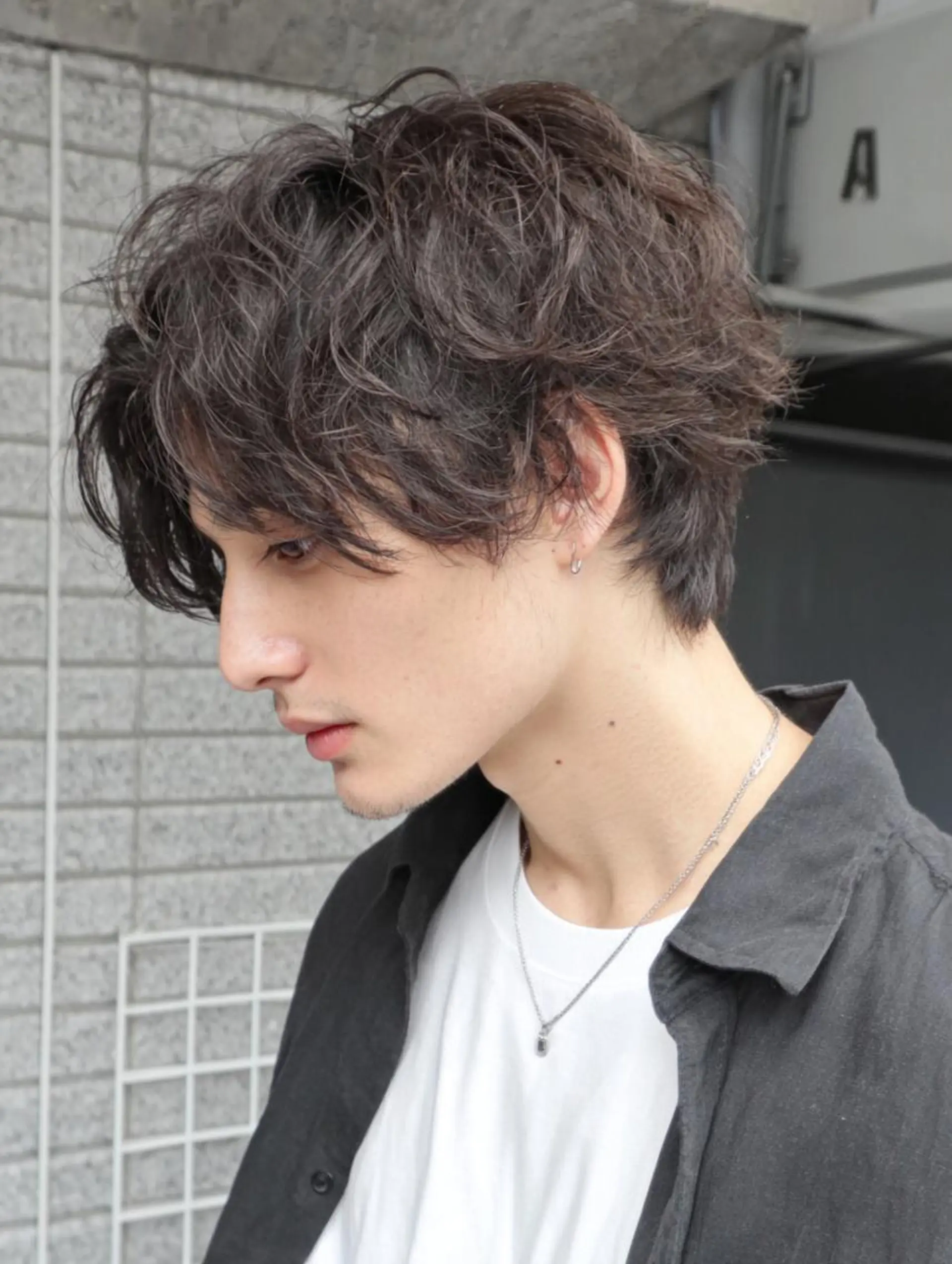 ショート メンズ パーマ センターパート メンズパーマ 波巻きパーマ カット パーマ トリートメント 木澤 航のその他イメージ
