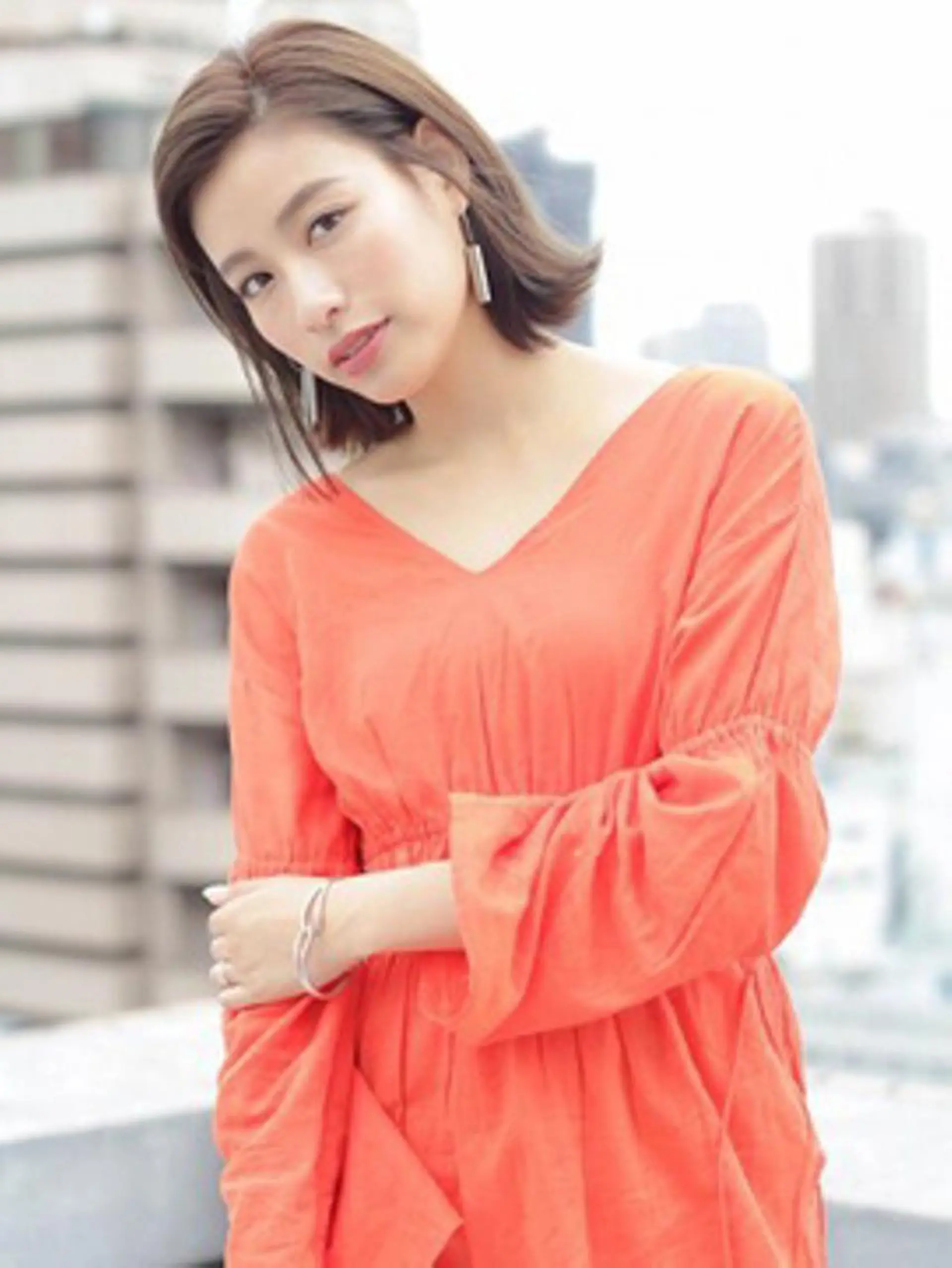 ショート カラー ボブ 外ハネヘア ボブ/大人ヘア k-two濱田のヘアスタイル