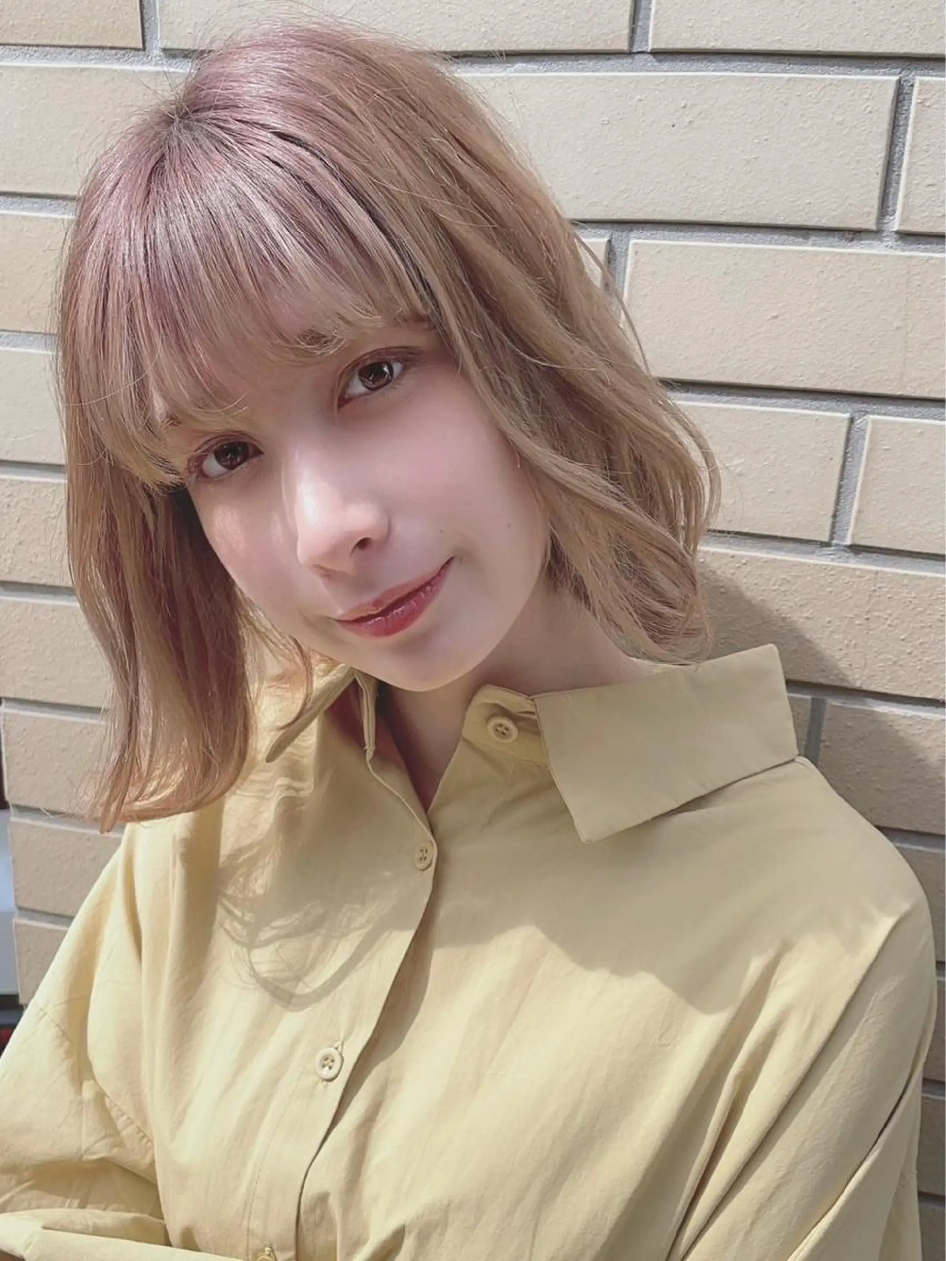 ミディアム カラー パーマ ヘアアレンジ 【公式】amble luxe池袋東口💛のヘアスタイル