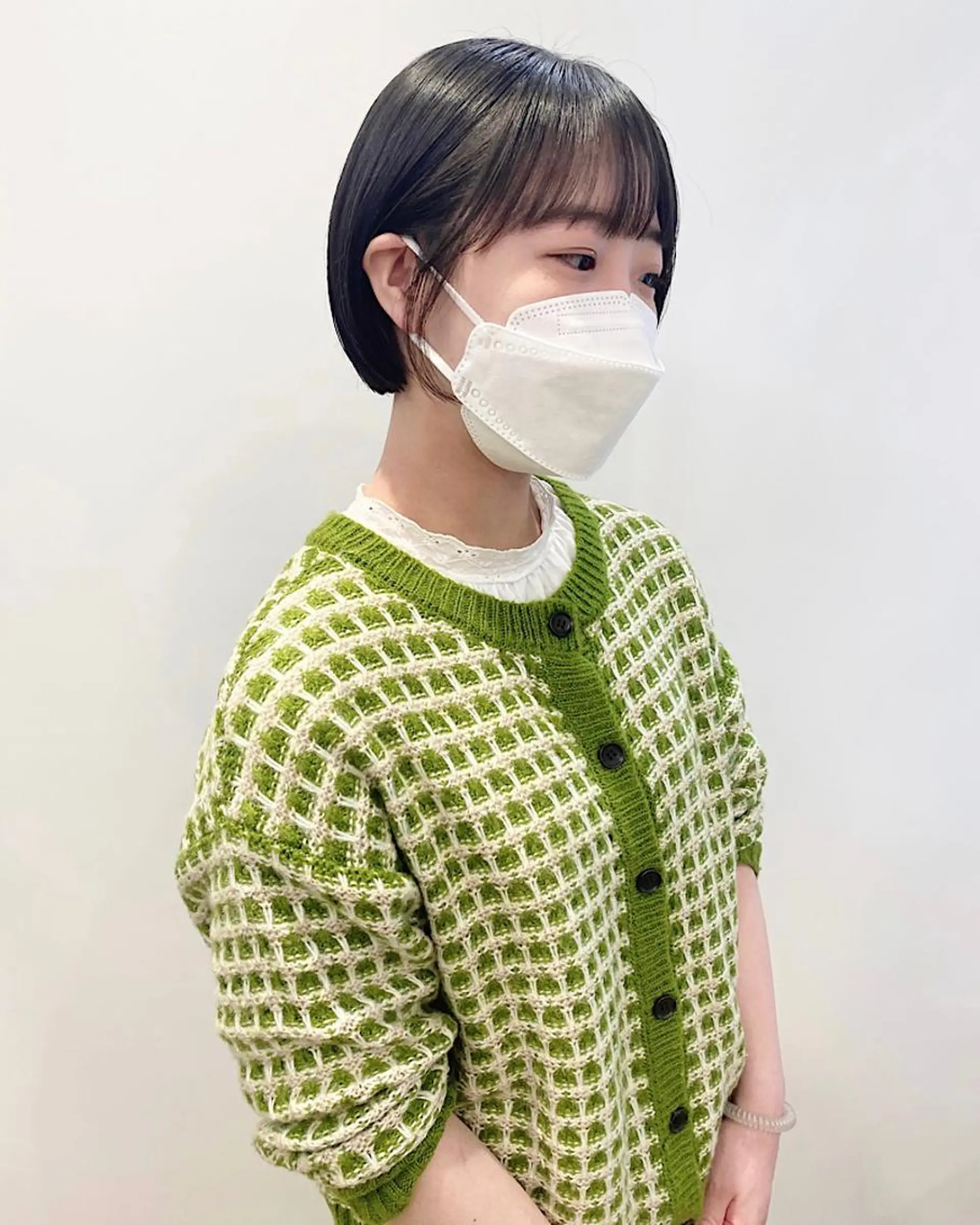 ミディアム 切りっぱなしボブ ボブ カット 石山 /切りっぱなしボブのヘアスタイル