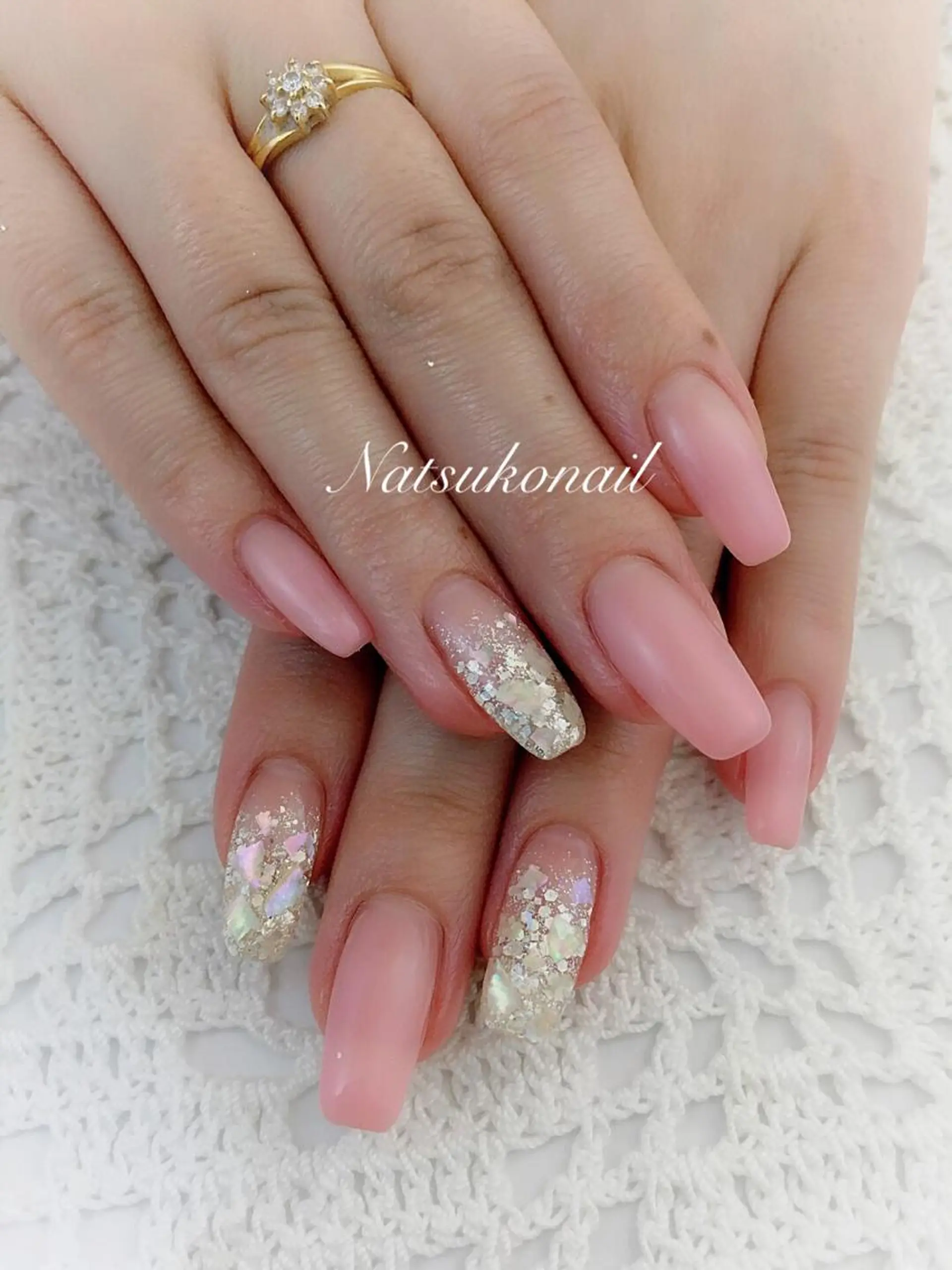 ネイル 長さ出し ジェルネイル NATSUKO NAILのネイルデザイン