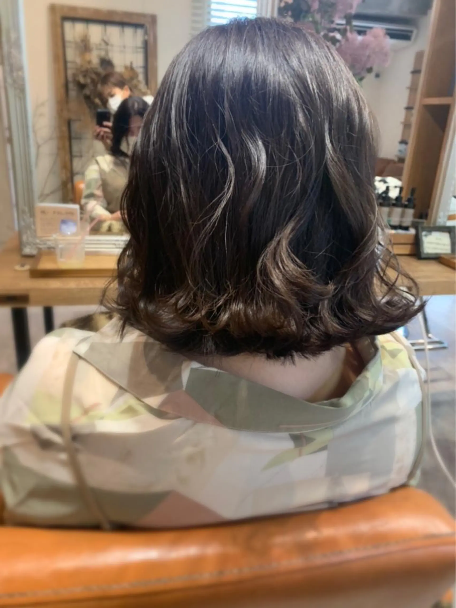 カラー グレージュ カット パーマ HARE 川崎晴佳のヘアスタイル