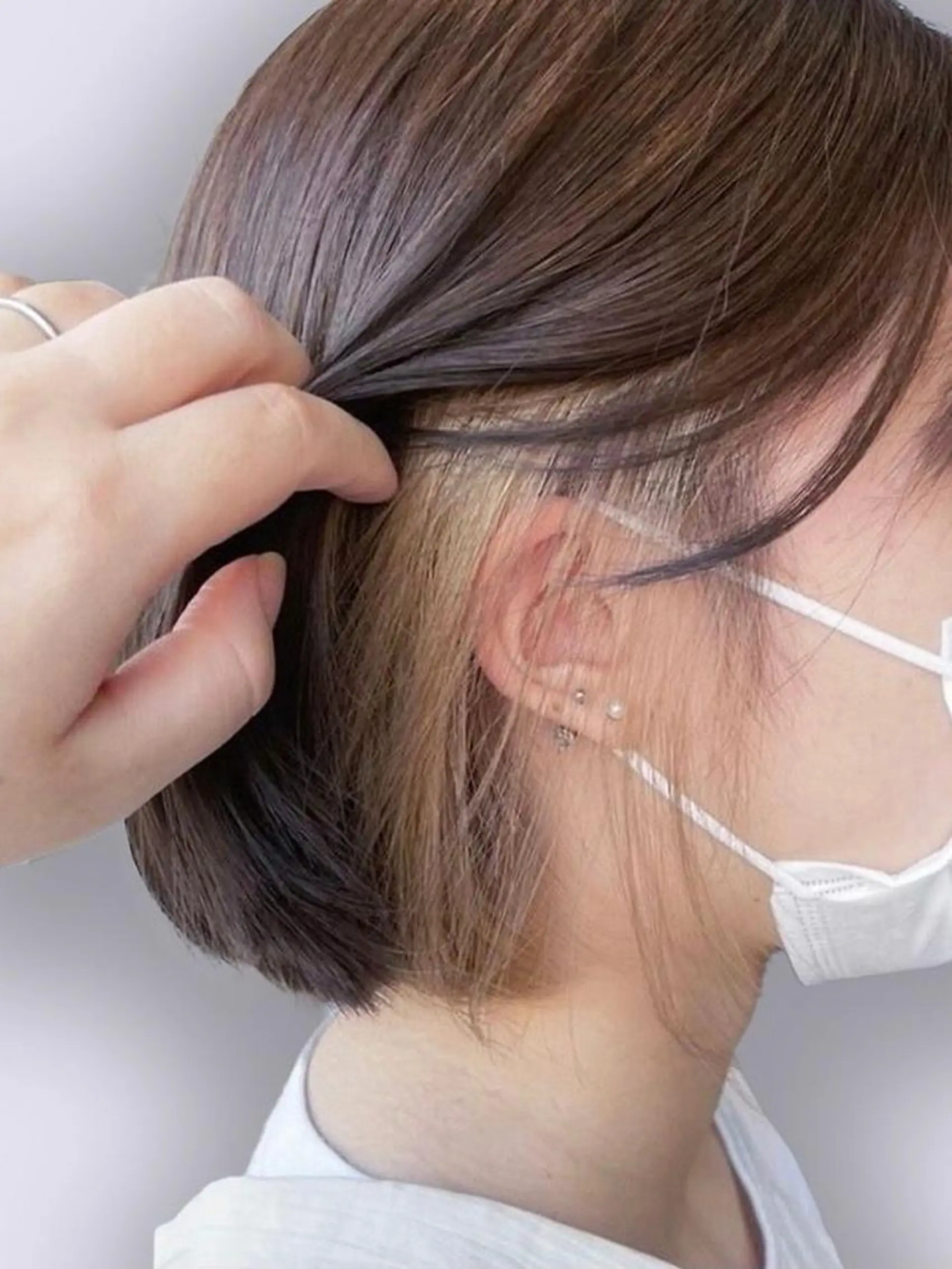 カラー インナーカラー 髪質改善 米倉 一輝のヘアスタイル