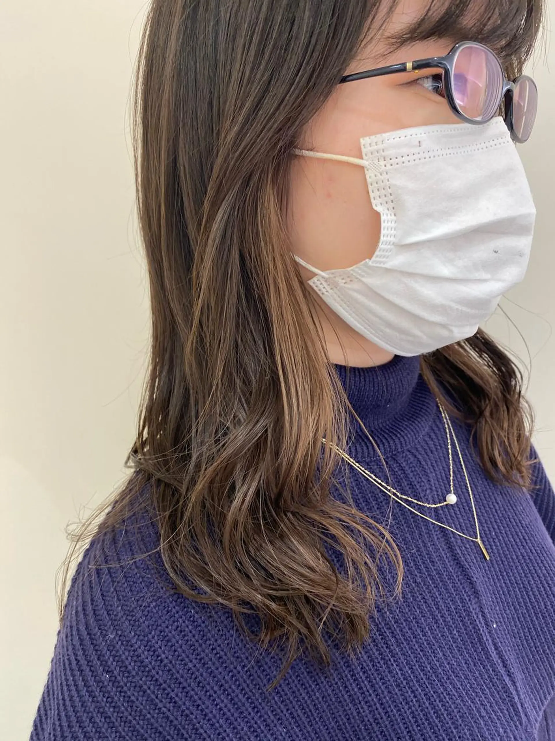 ロング カラー プレイングカラー🤍 細めハイライトのヘアスタイル