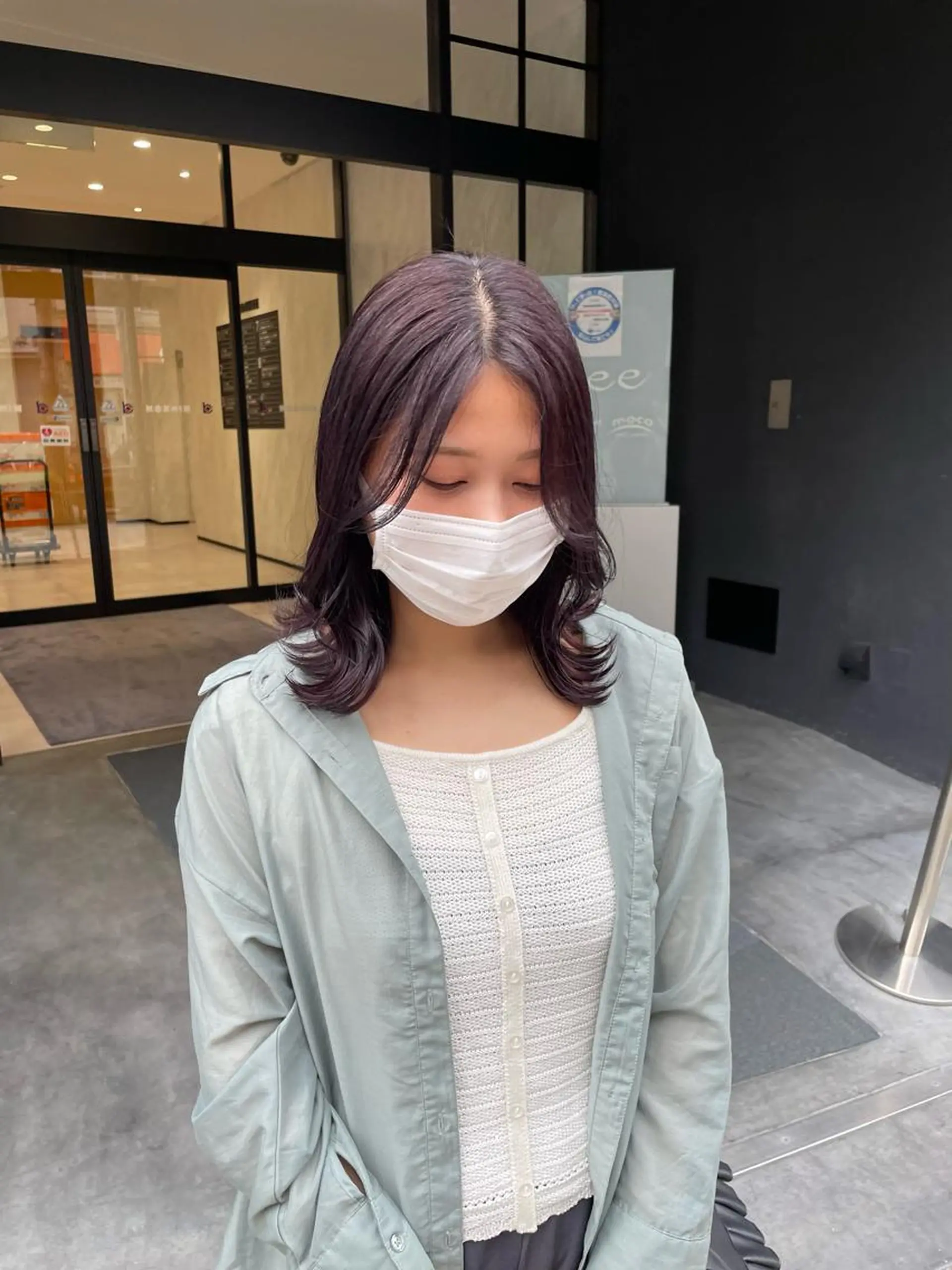 ミディアム カラー yohaku misakiのヘアスタイル