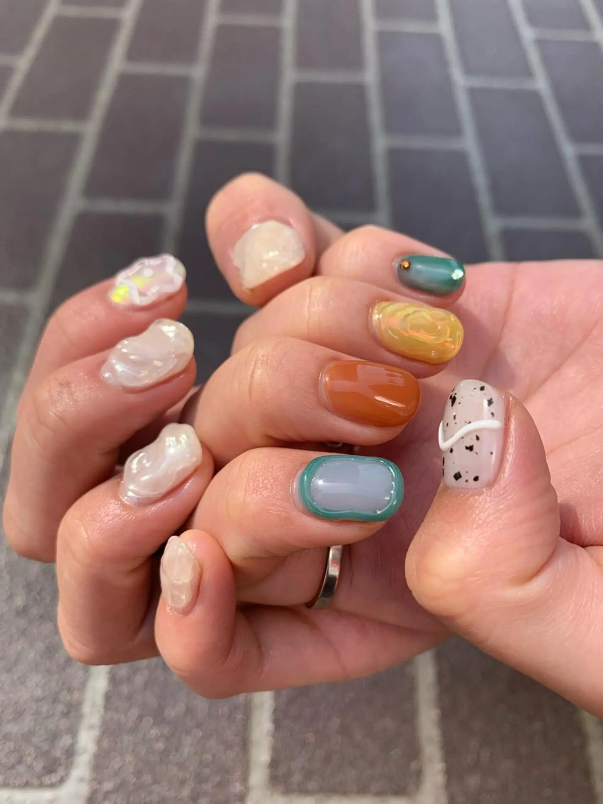 ショート ハンドネイル ハンドケア Kono Nanamiのネイルデザイン