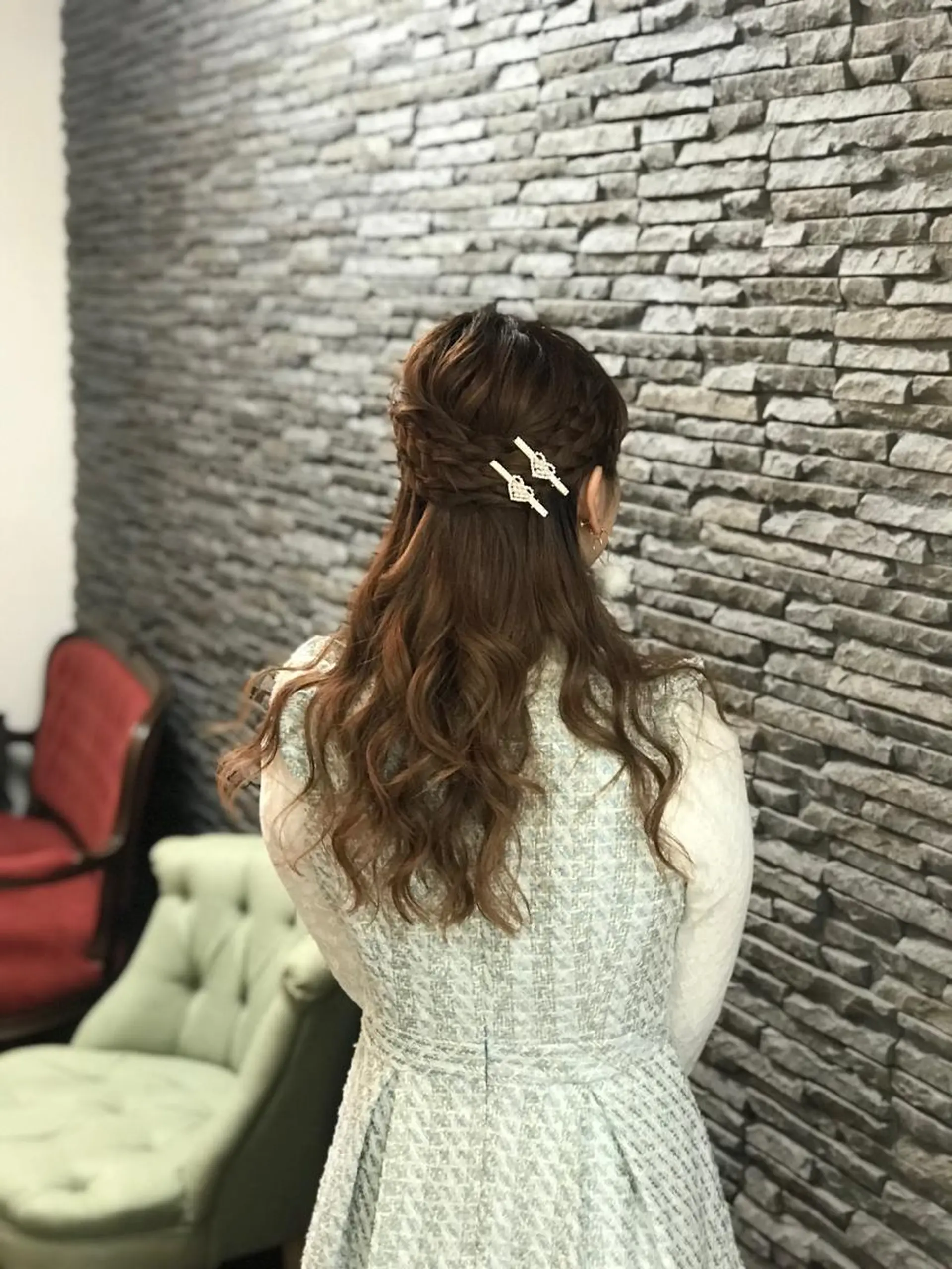ヘアアレンジ ハーフアップ 結婚式・ブライダル デート hairmake Sakura松本真理のヘアスタイル