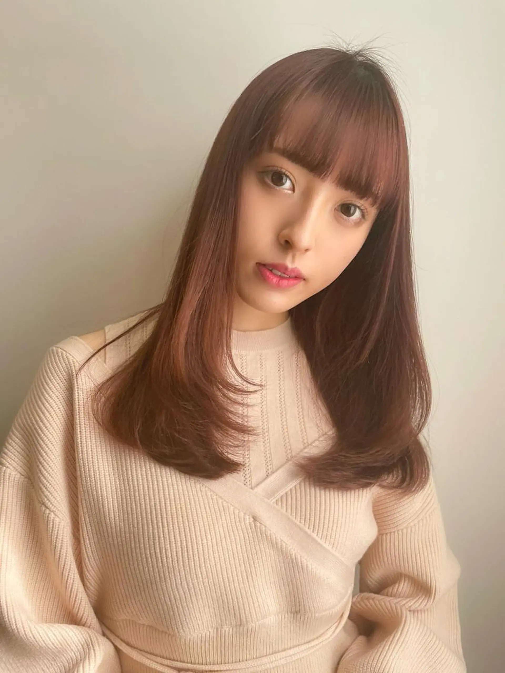 ロング カット ヘアカラー トリートメント シンタニ ナオトのヘアスタイル