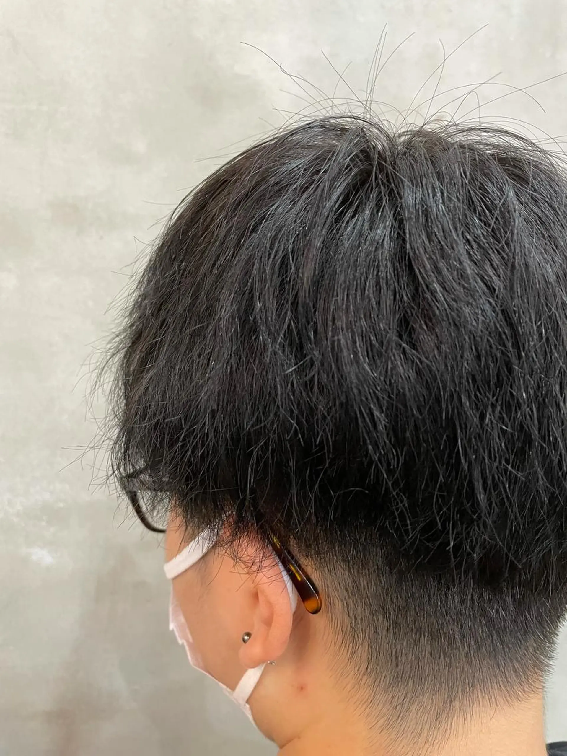 ショート カラー 黒髪 グレーブラック 【ピンク/韓国ヘア/ ヘアセット】亜海のヘアスタイル