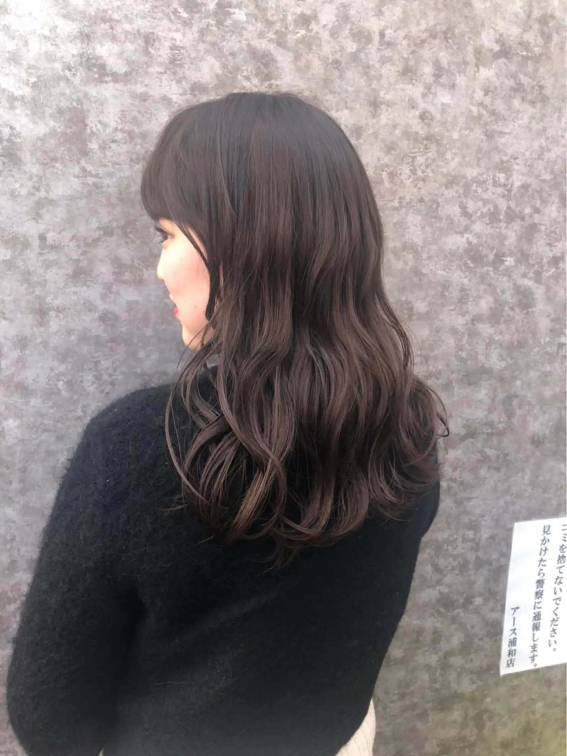 ロング カラー ヘアアレンジ アッシュ 川田流輝 艶髪カラー/髪質改善のヘアスタイル