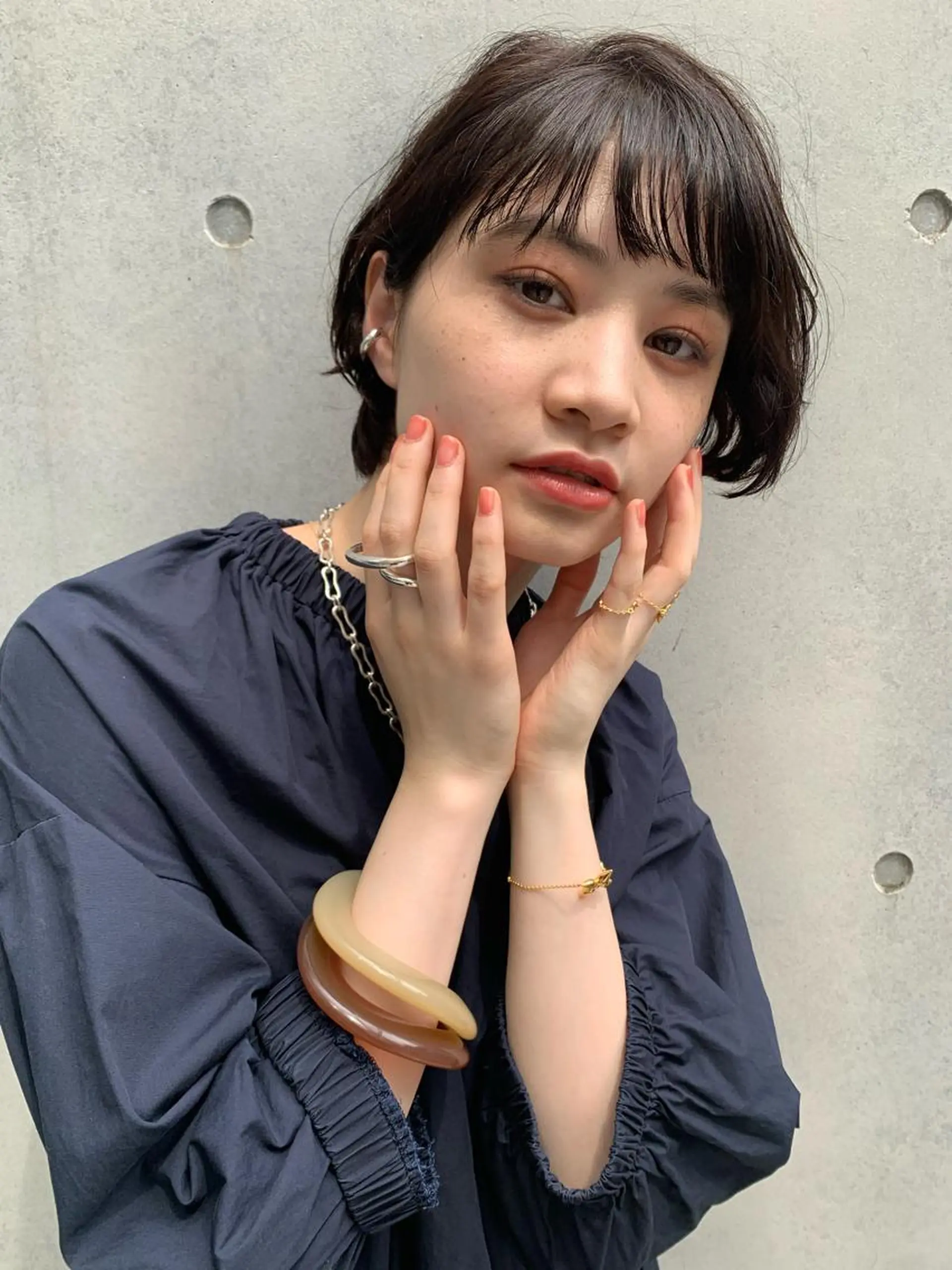 ショート 丸みショート ショートヘア 髪質改善/縮毛矯正/ 艶カラー/内山翔太のヘアスタイル