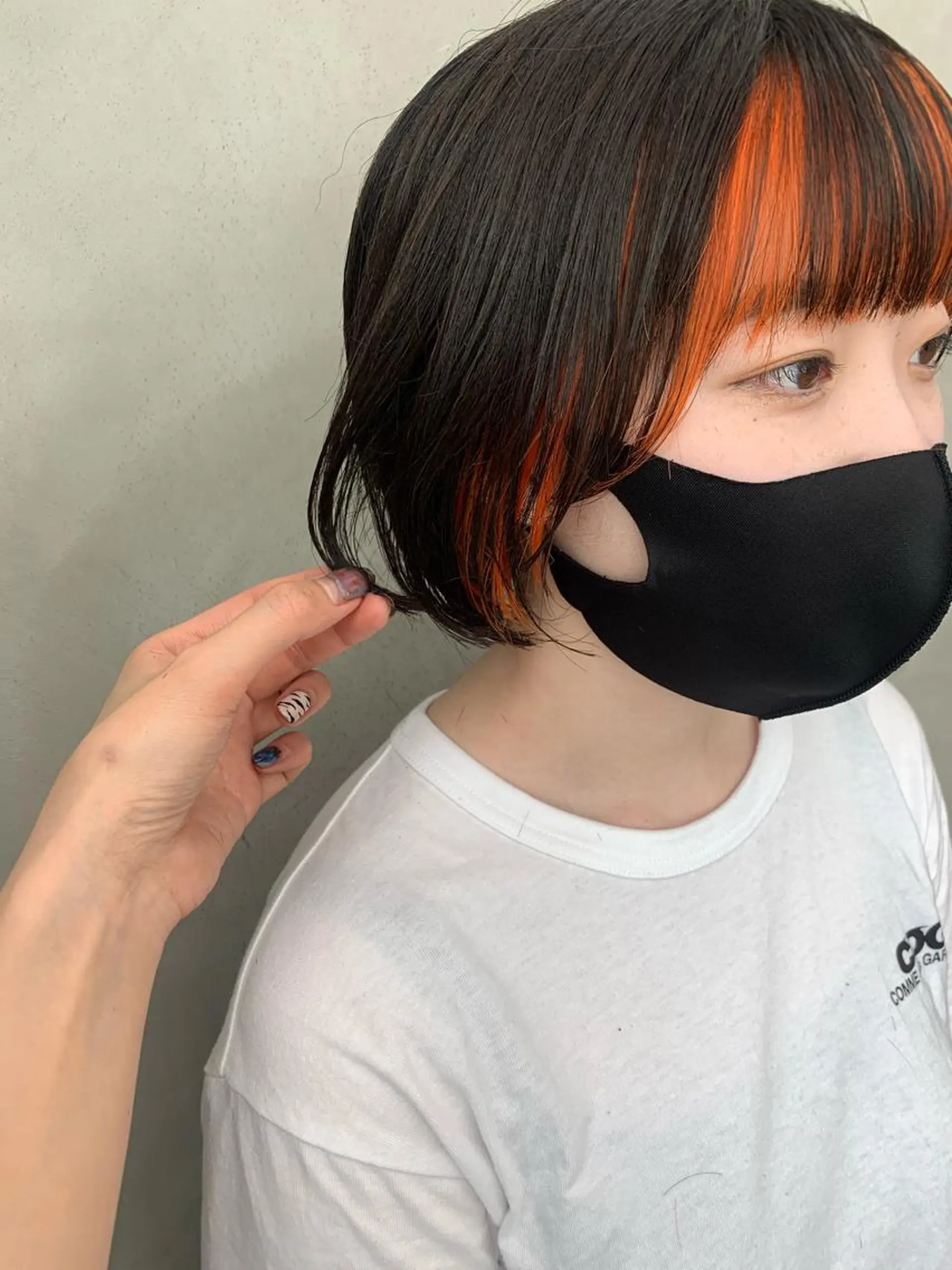 ショート カラー オレンジ ブームボックス所属・🐝ハイトーンカラー hachi🐝のヘアスタイル