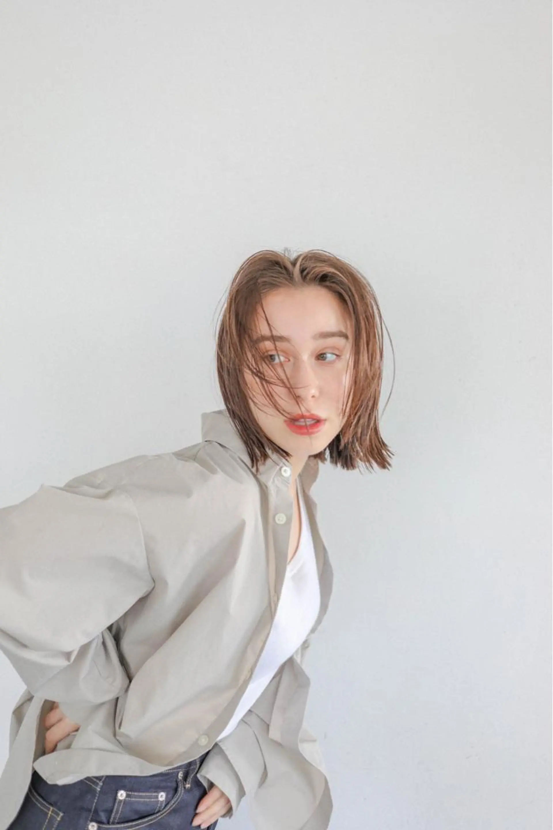 ミディアム wixy    mimi所属・透明感カラーの人 ベージュの王様のヘアスタイル