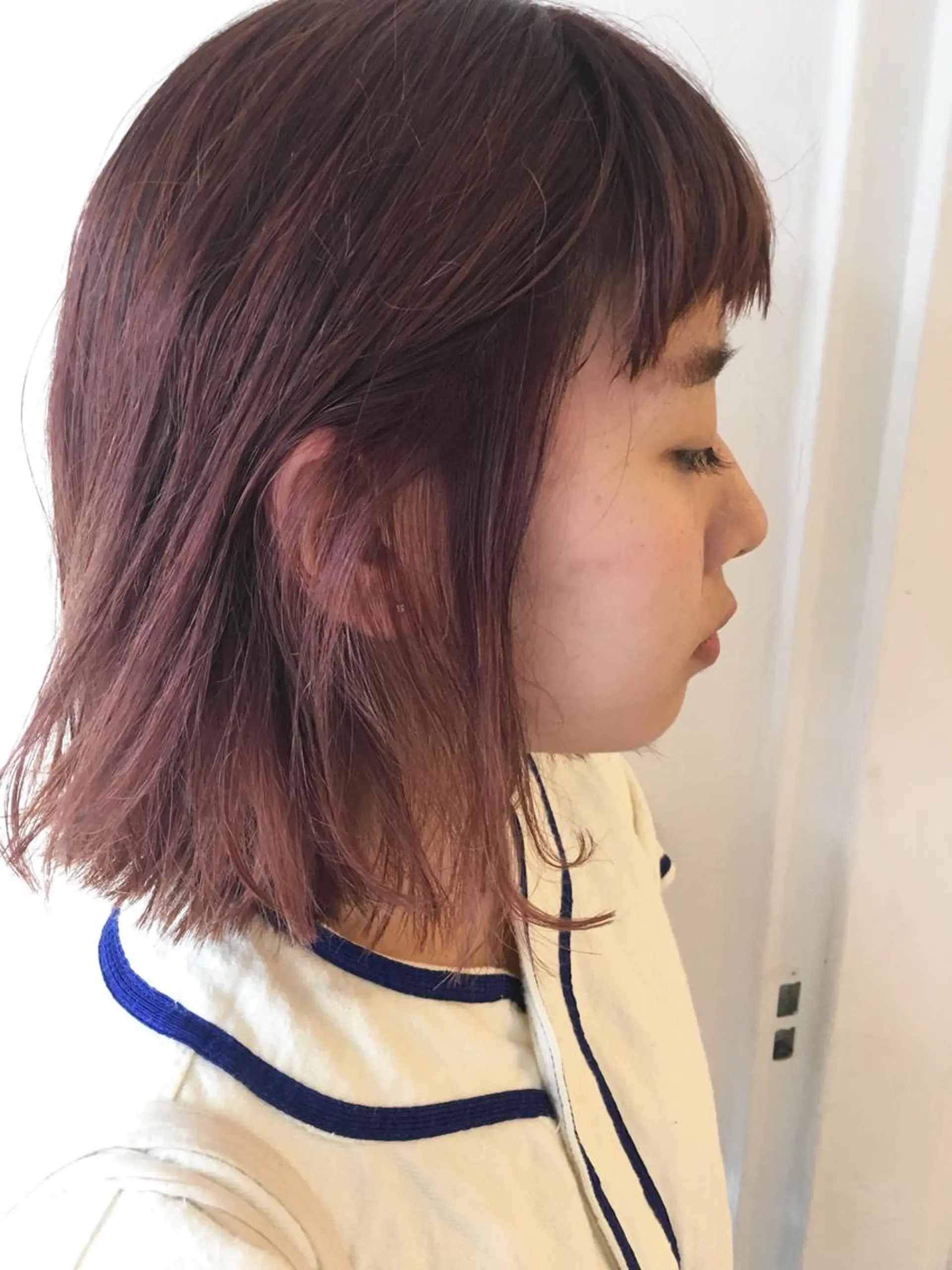 ミディアム セミロング カラー ピンクカラー yuki hair所属・yuki watanabeのヘアスタイル
