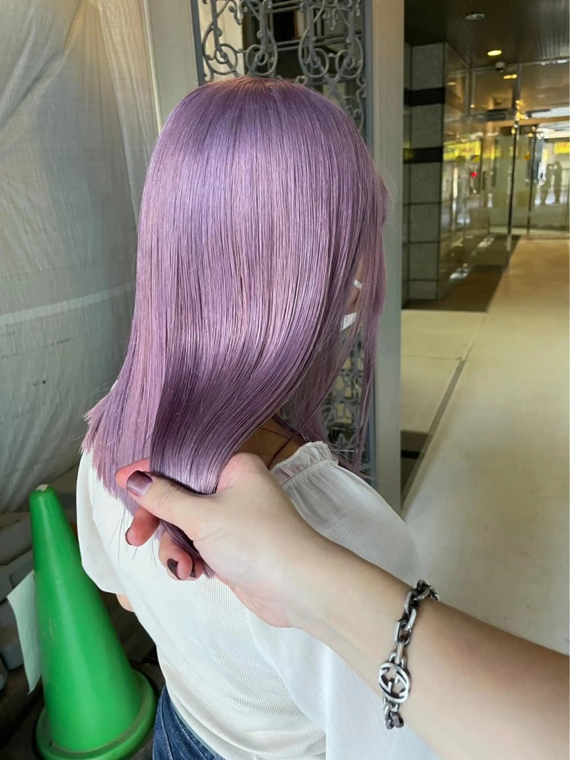 セミロング ハイトーン×エクステ 💞くるみのヘアスタイル