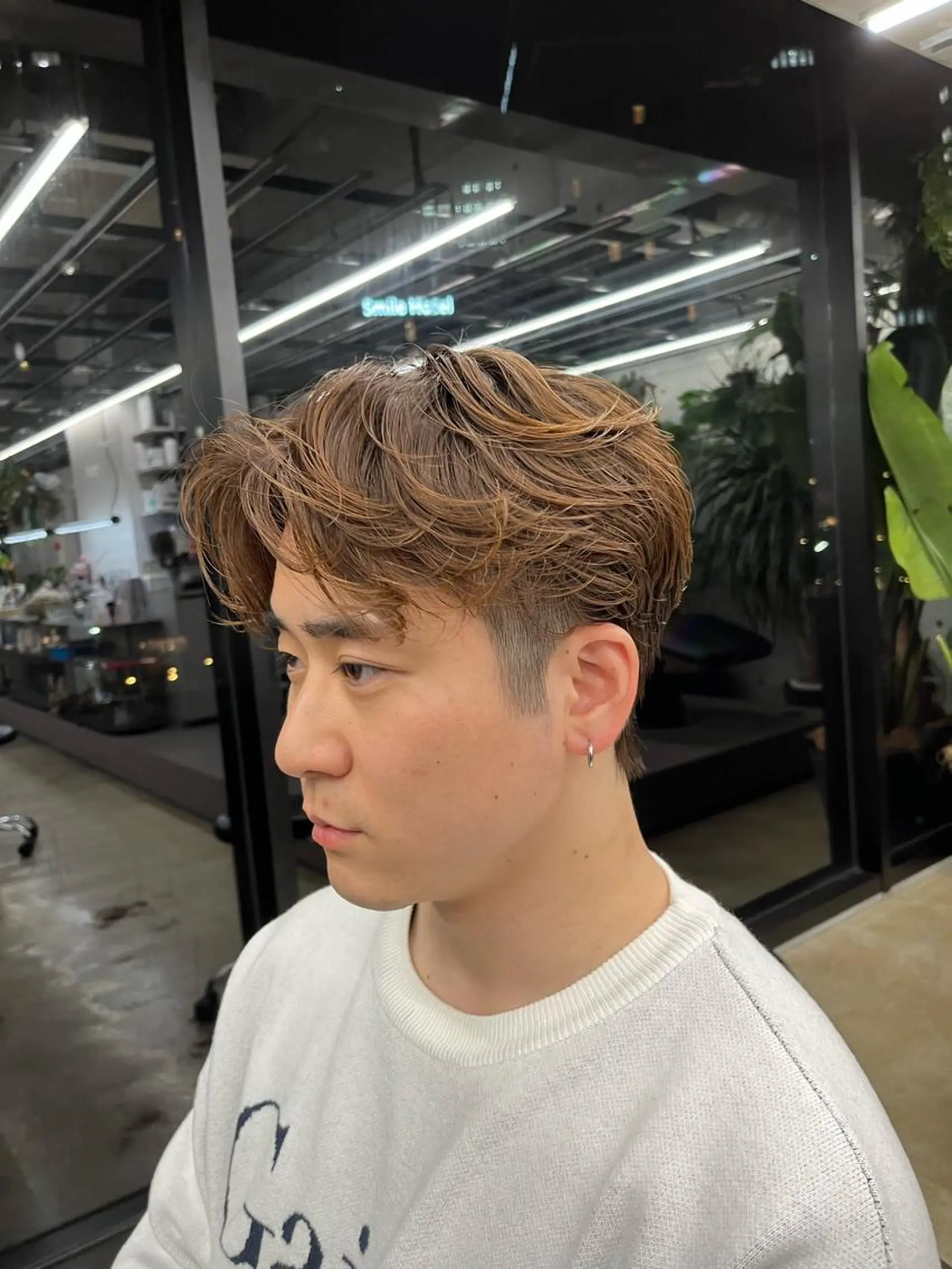 パーマ メンズ カット パーマ ダブルカラー/ ケアブリーチ/クニトのヘアスタイル