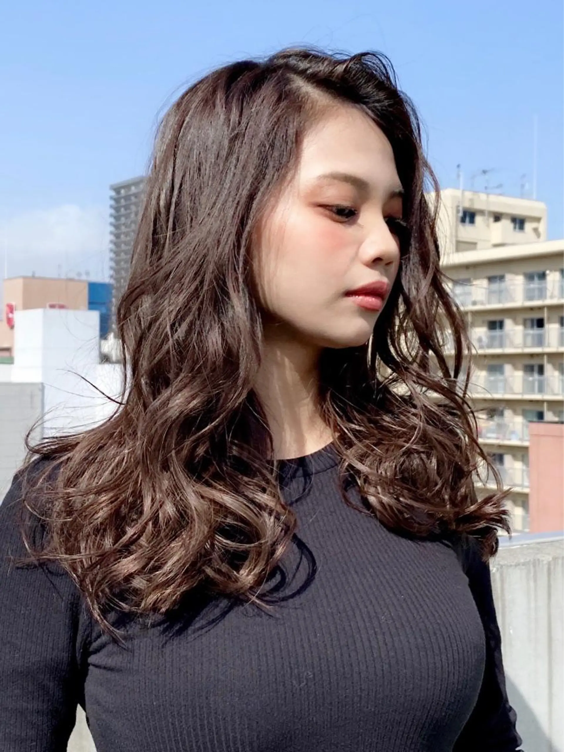 セミロング ケアカラー カット ヘアカラー ヘッドスパ Mogami Kengoのヘアスタイル