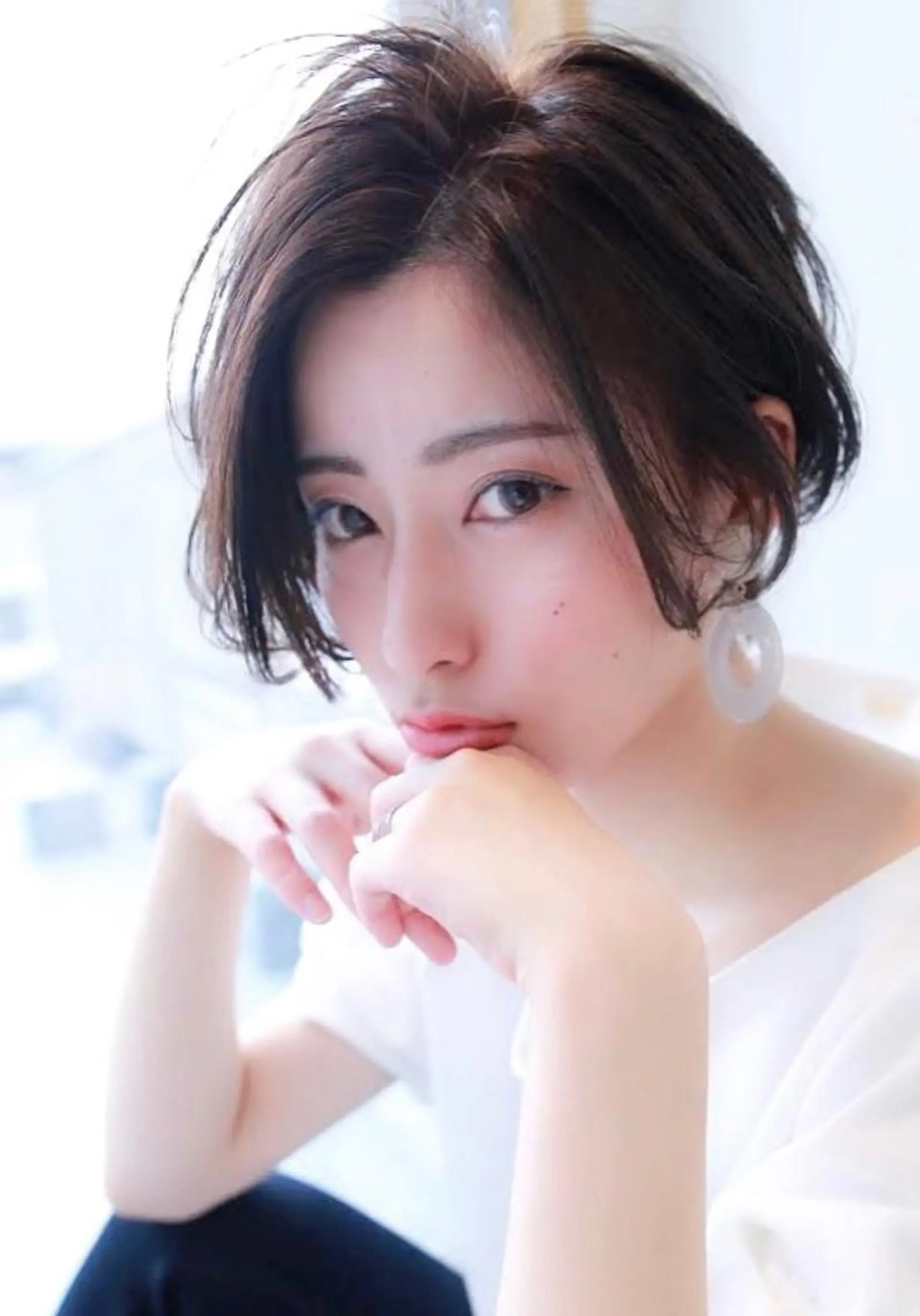 ショート カラー パーマ ショートヘア トップスタイリスト 藤原 純のヘアスタイル