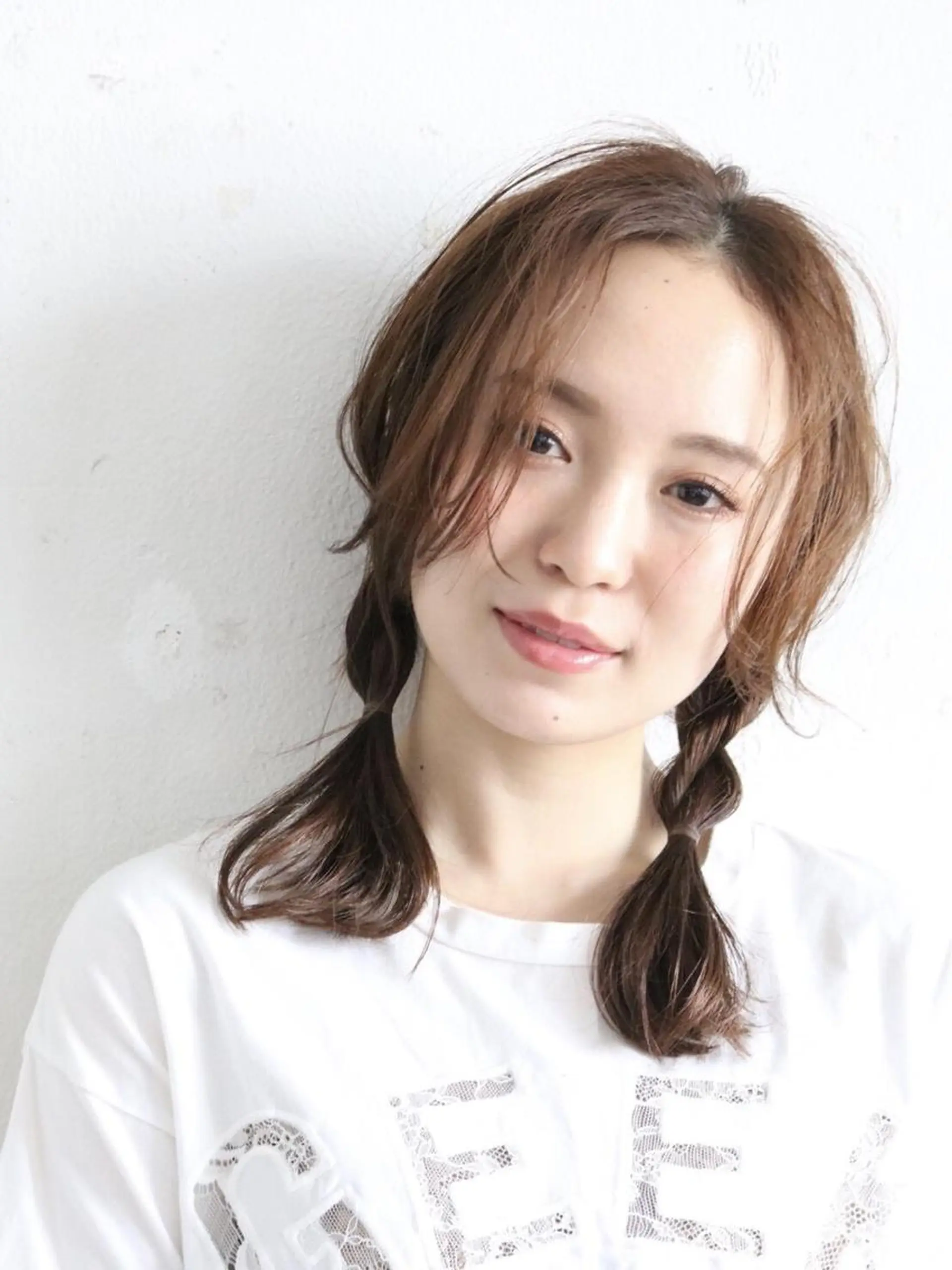 ミディアム ヘアアレンジ 野崎 ひかりのヘアスタイル