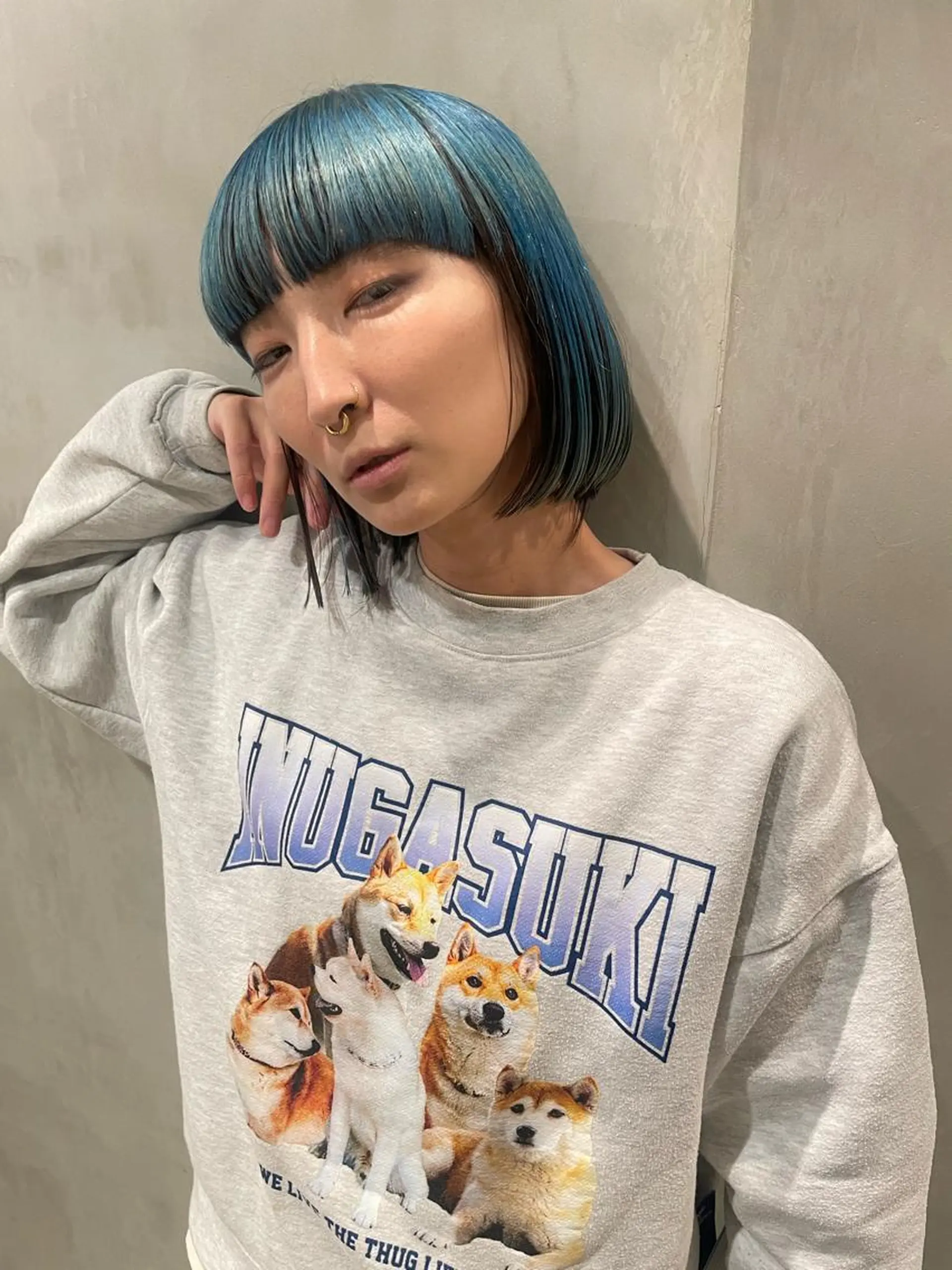 ミディアム カラー ヘアカラー トリートメント 優 作のヘアスタイル