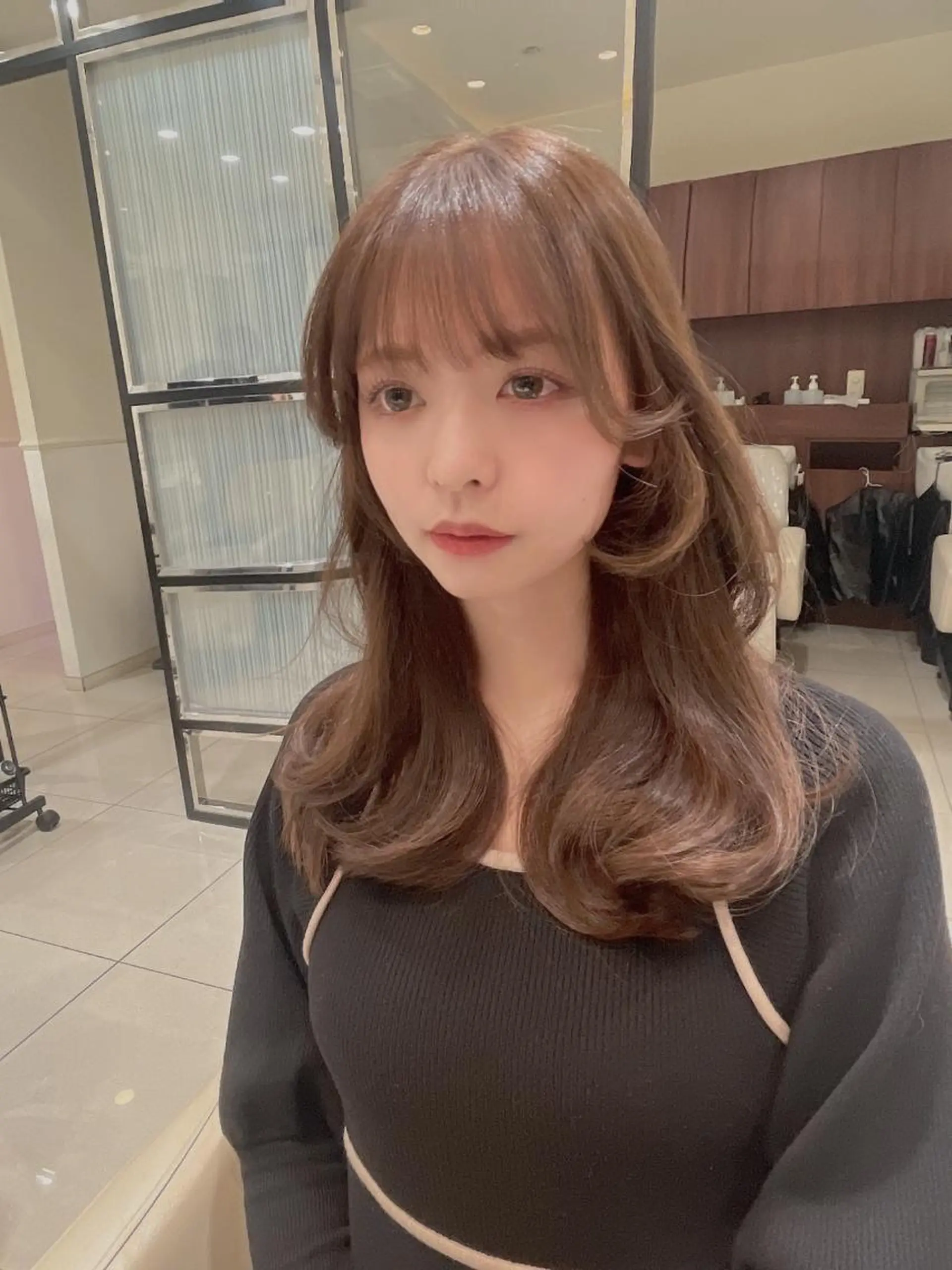 セミロング 💗ブリーチなし 垢抜け💗徳井はやとのヘアスタイル