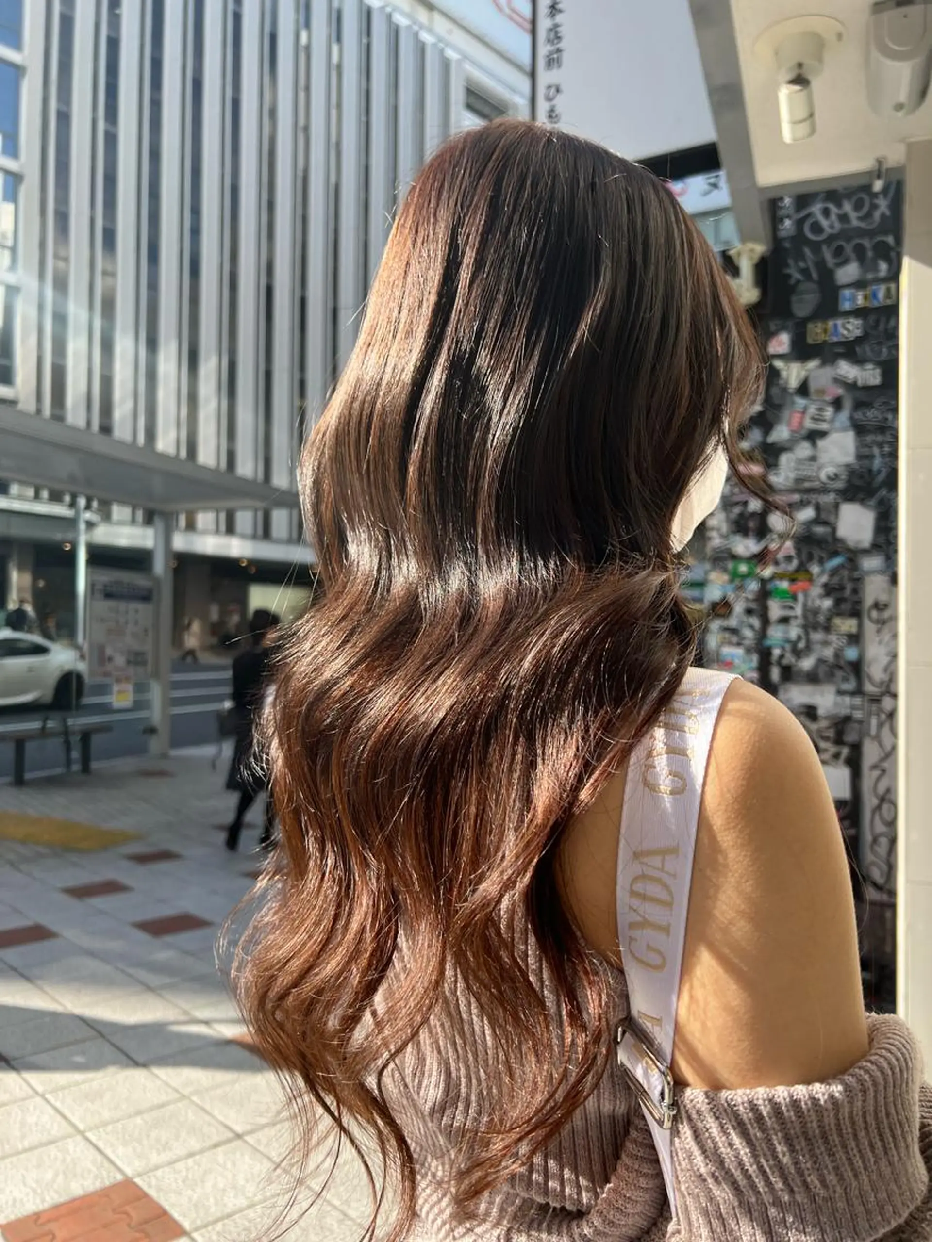 ロング カラー ハイトーン&髪質改善 &韓国エクステ🤎のヘアスタイル