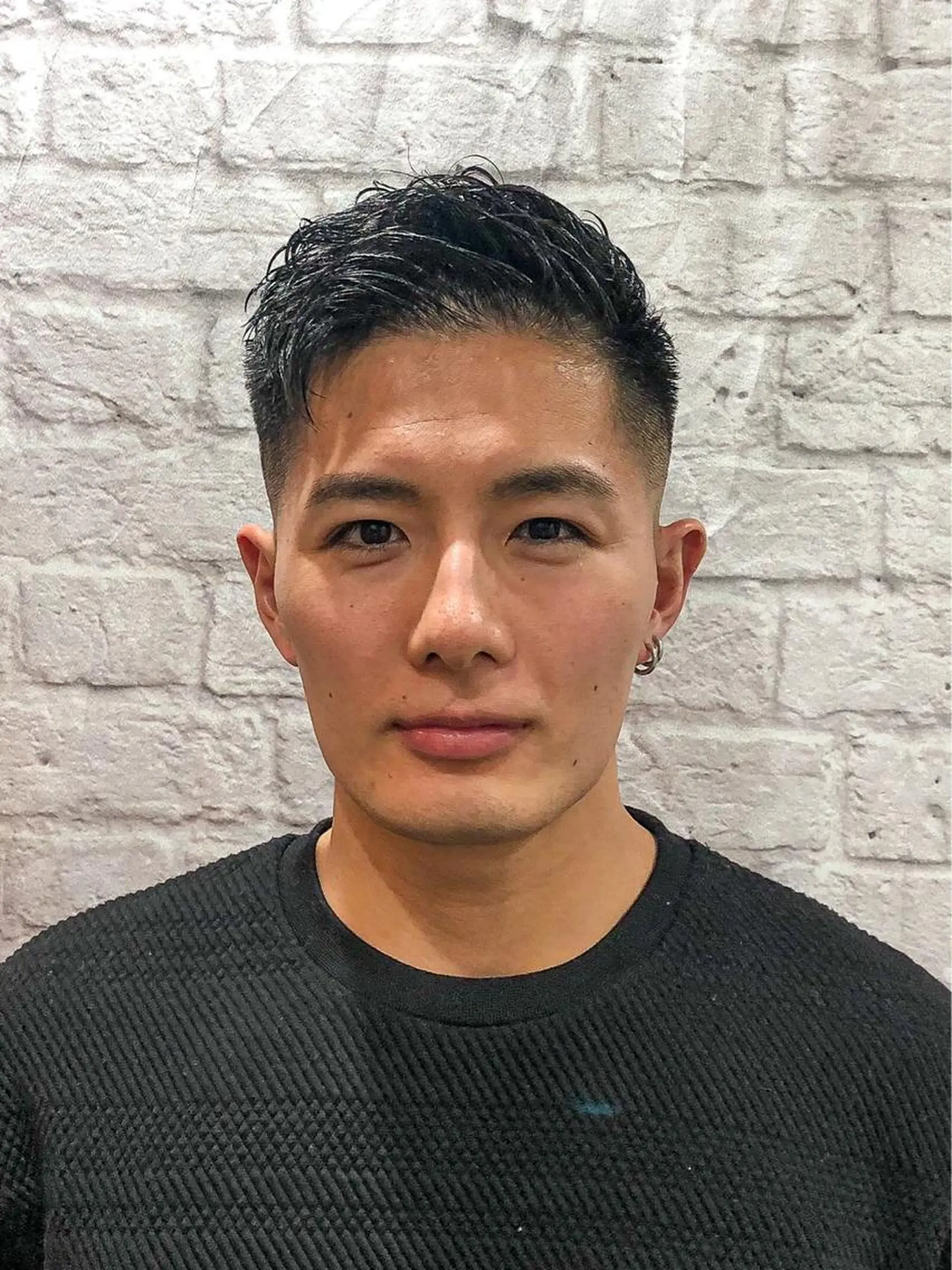 ショート パーマ メンズ メンズパーマ カット 銀座マツナガ新宿野村ビル店所属・女性理容師 佐藤優菜のヘアスタイル