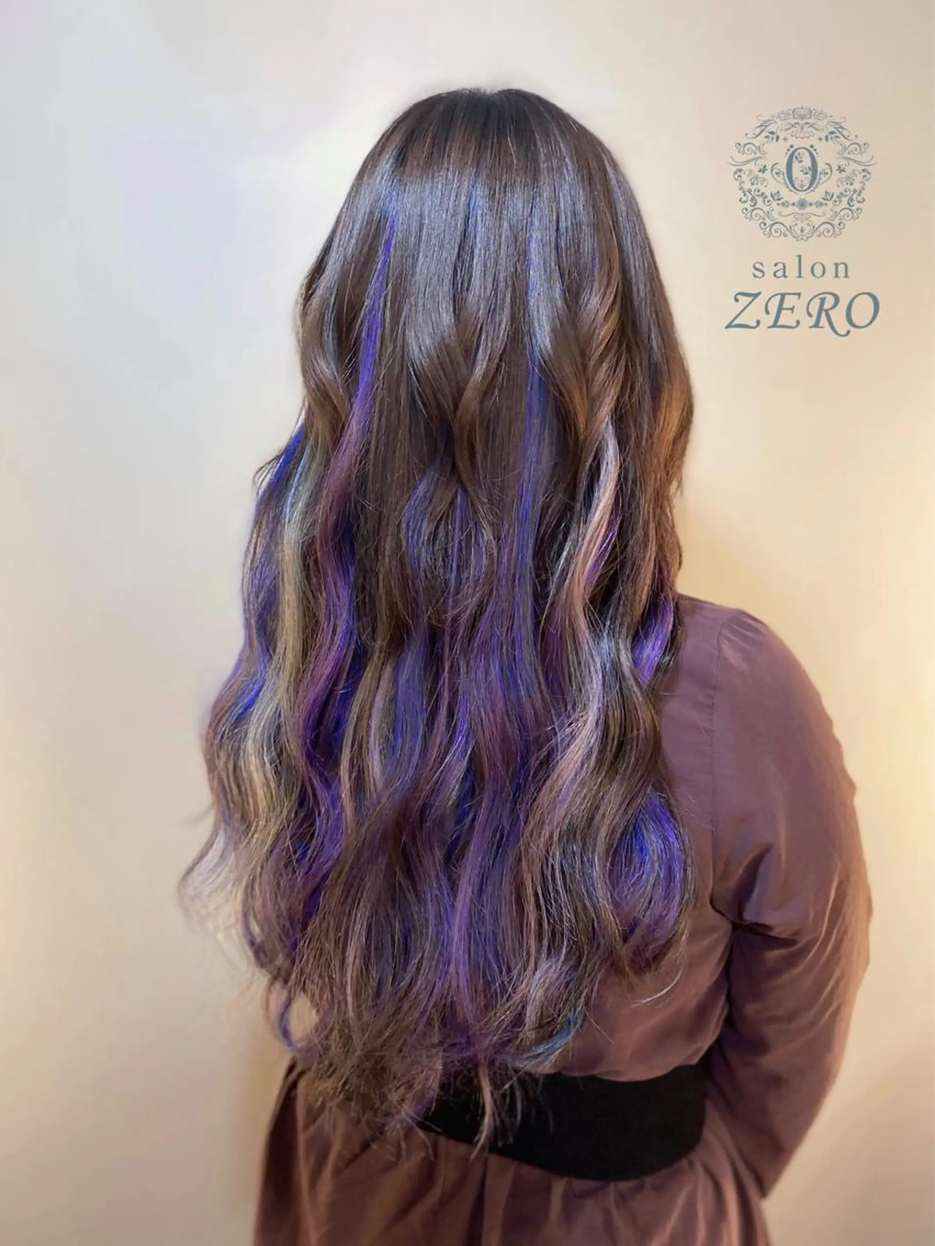 ロング カラー ヘアアレンジ ブルーカラー グラデーションカラー パープルカラー エクステ Hair Make Salon ZERO所属・Hair Make Salon ZEROのヘアスタイル