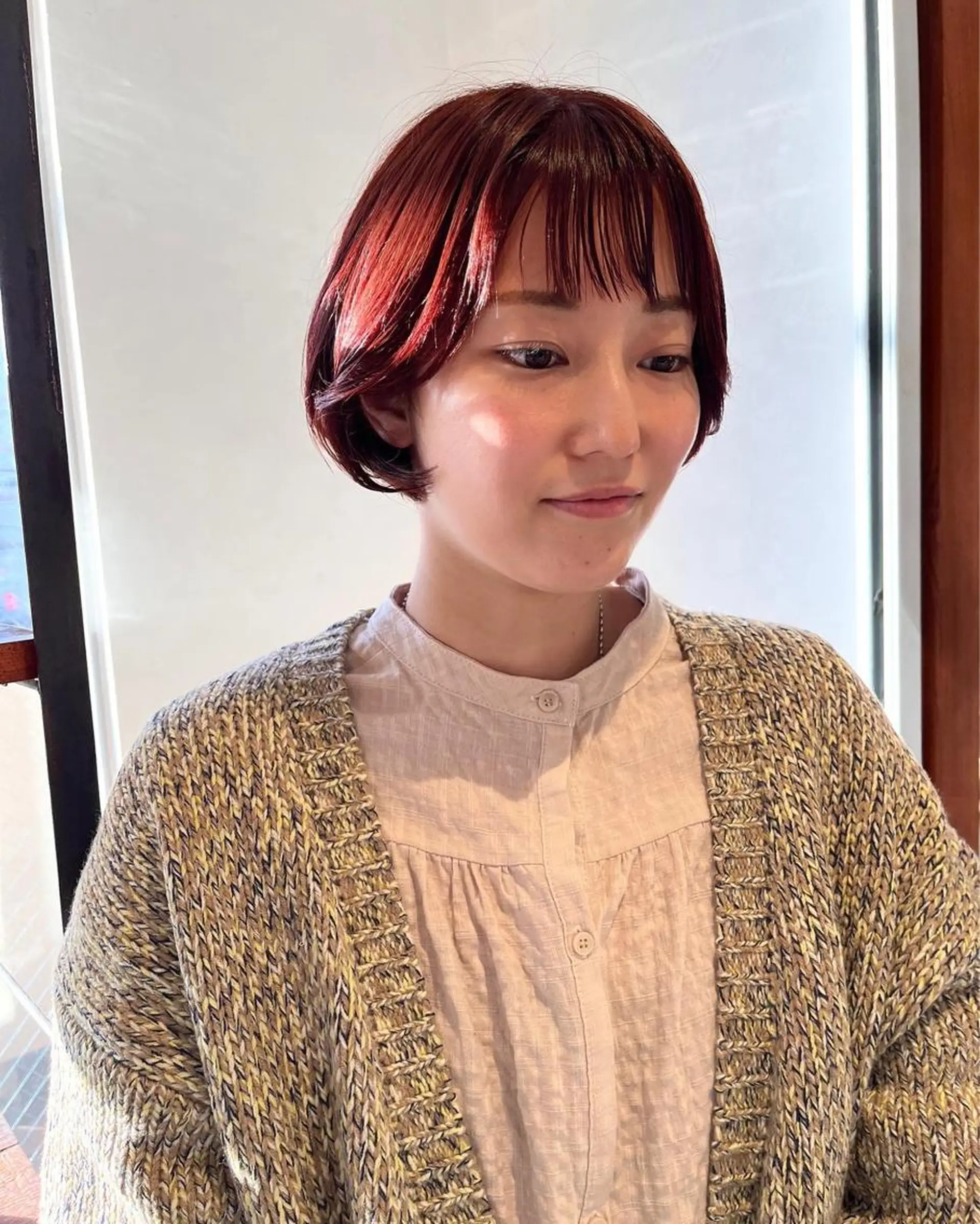 ショート カラー ブリーチ ブリーチなしカラー irwi/イルウィ所属・miku🎀門前仲町 ブリーチ・レイヤーのヘアスタイル