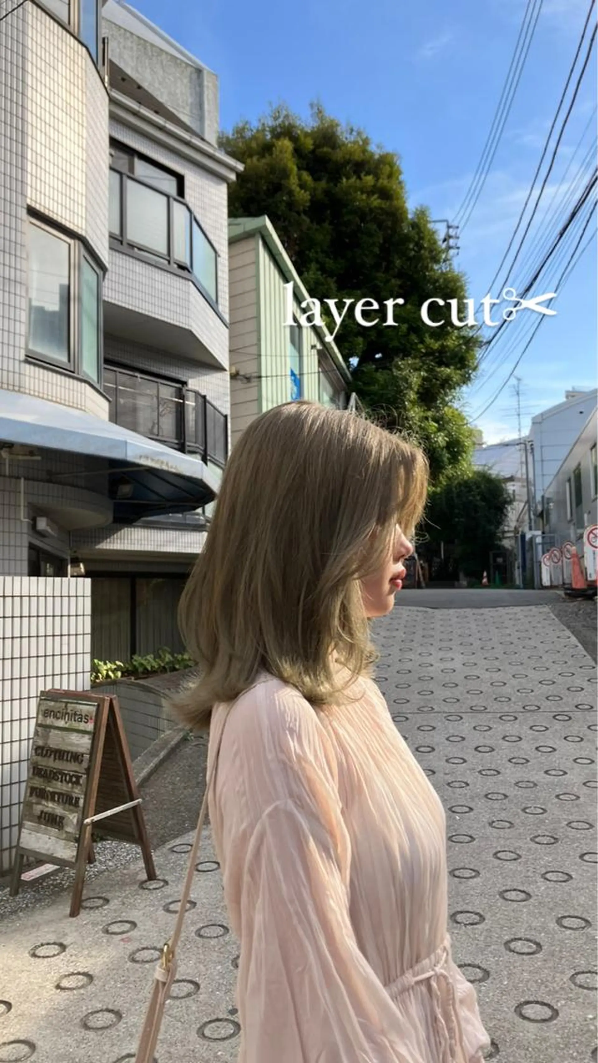 ミディアム かきあげバング レイヤーカット 外ハネヘア Liike所属・🎀透明感カラー🎀 Yurinoのヘアスタイル