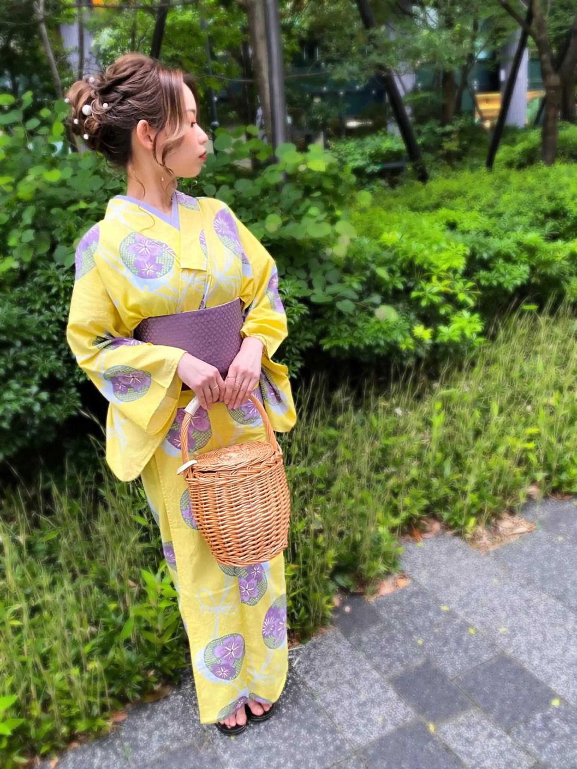 ヘアアレンジ 浴衣 竹野 実優のヘアスタイル