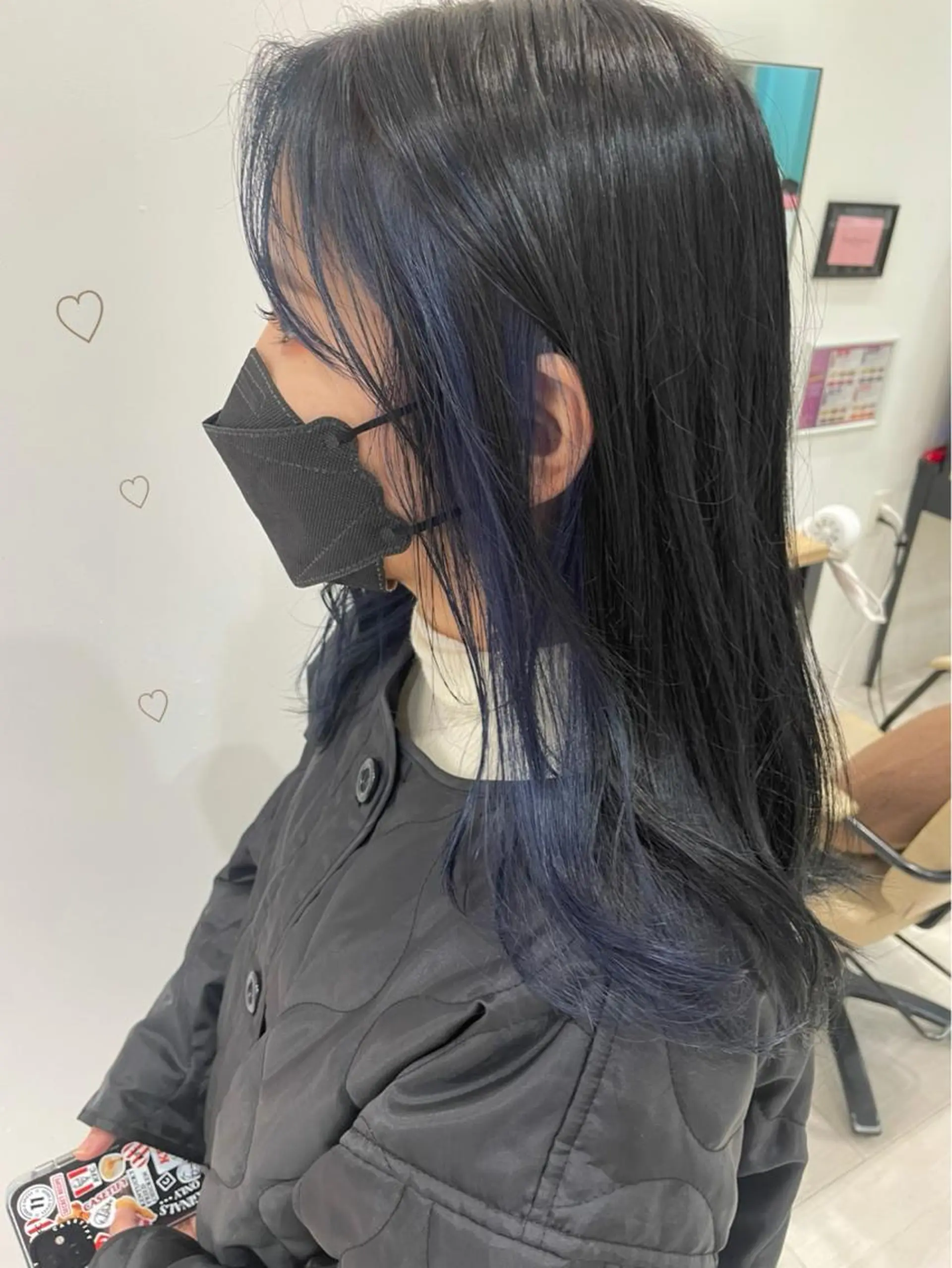 セミロング カラー ブルーカラー EMANON新宿東口所属・新宿駅近♡ ♡個室♡三都季🌜のヘアスタイル