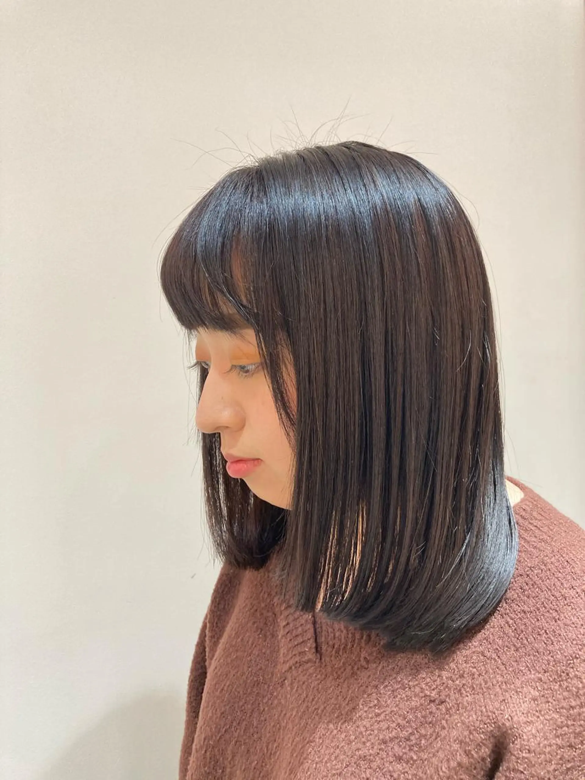 ミディアム カラー カット ヘアカラー トリートメント ヘッドスパ 前田 梨沙のヘアスタイル